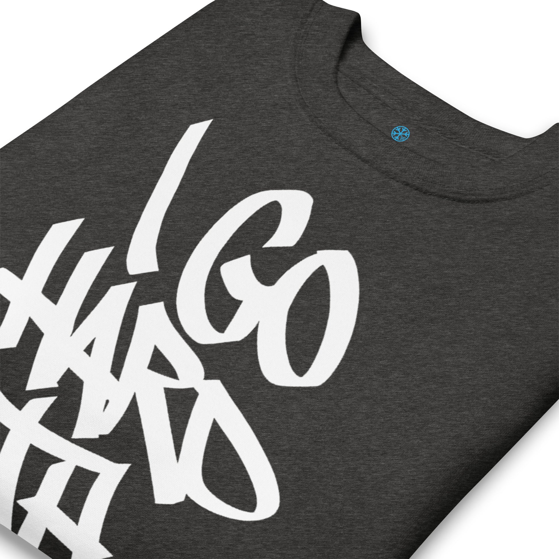 Darkgray-I Go Hard With My Paint Graffiti Sweatshirt from B.Different Clothing, detail, graffiti-inspired streetwear