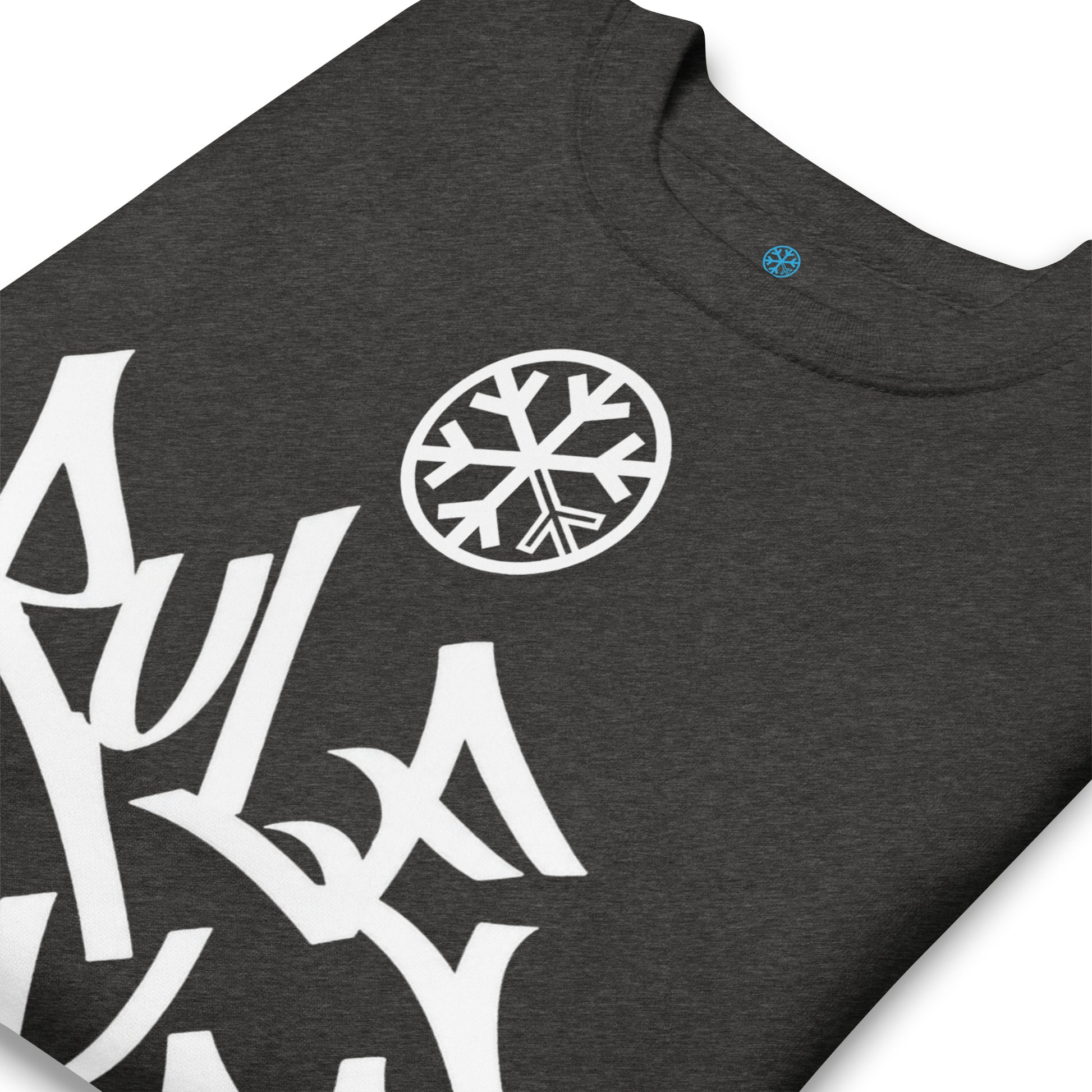 Charcoal Heather-Rule Breaker Graffiti Tag Sweatshirt from B.Different Clothing, detail, graffiti-inspired streetwear