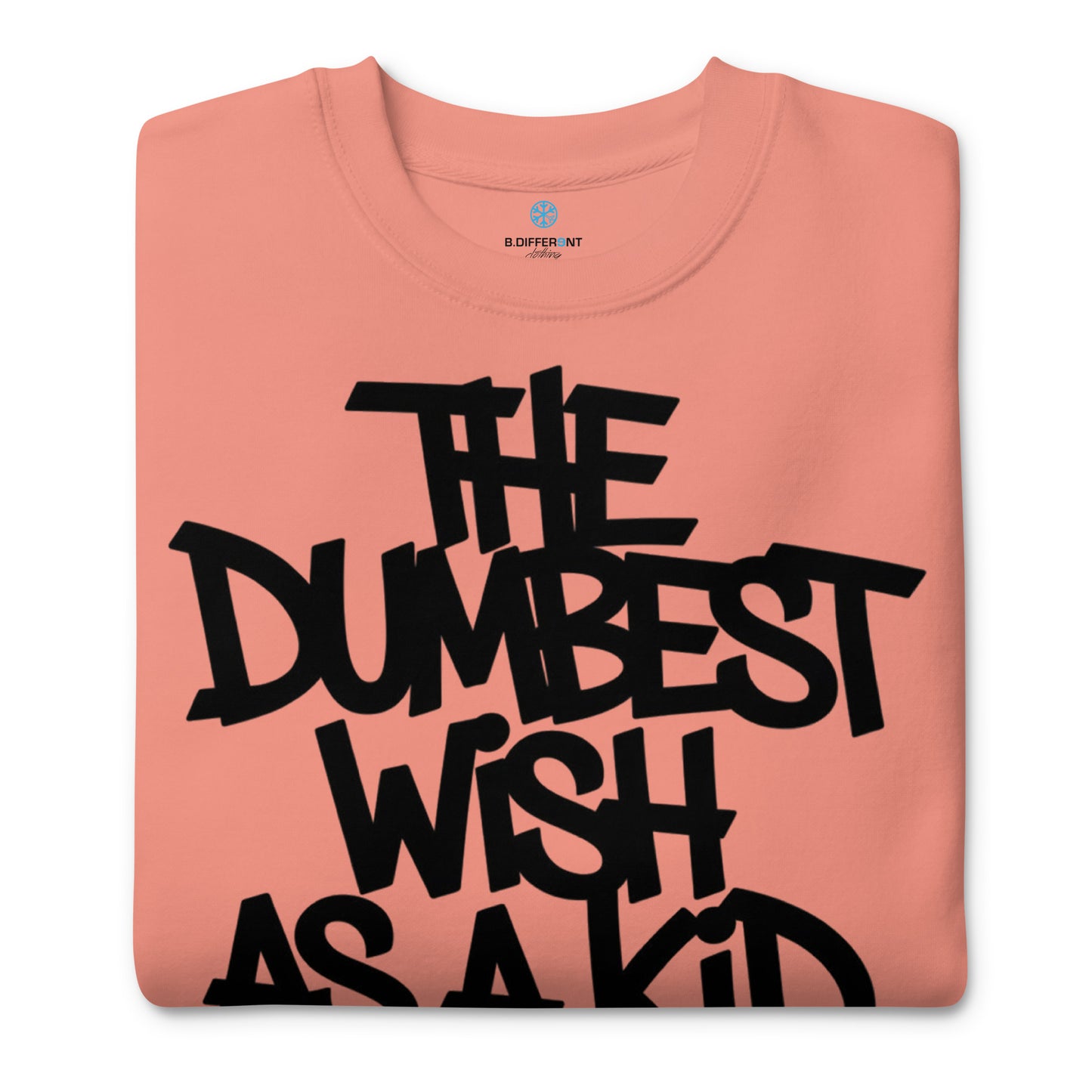pink-the-dumbest-wish-graffiti-tag-sweatshirt-front-by-b.different-clothing-graffiti-inspired-independent-streetwear-brand