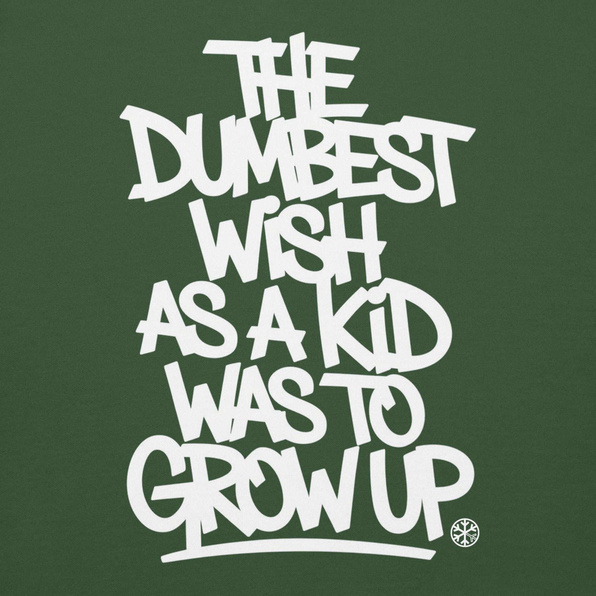 green-the-dumbest-wish-graffiti-tag-sweatshirt-front-by-b.different-clothing-graffiti-inspired-independent-streetwear-brand