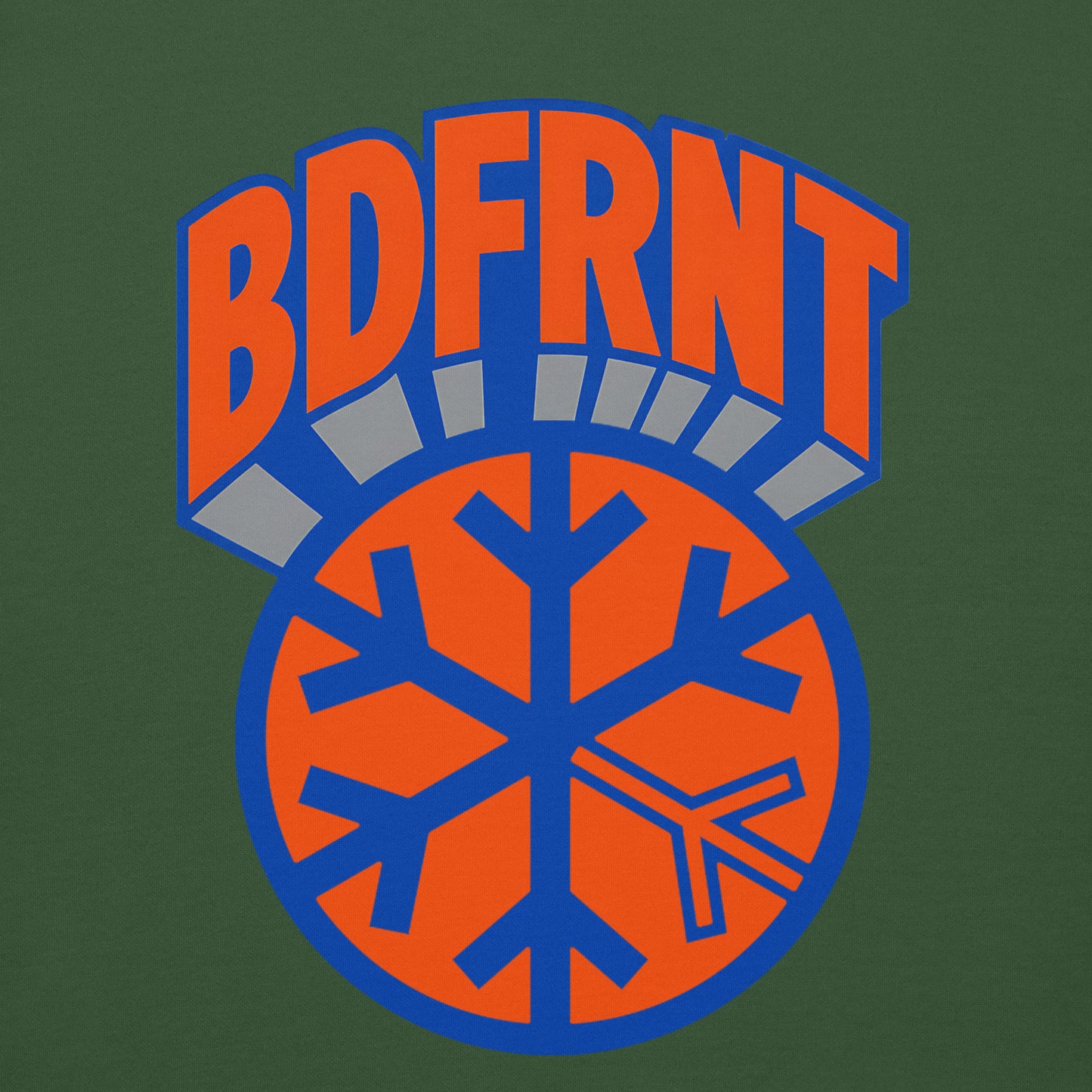 Green-BDFRNT Logo 1989 Sweatshirt from B.Different Clothing, graphic, graffiti-inspired streetwear