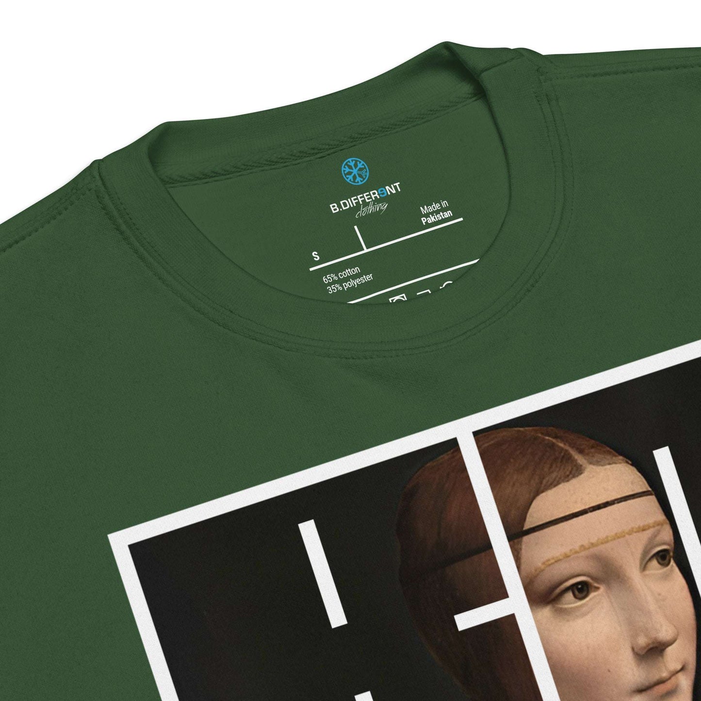 green-bdfrnt-blockbuster-graffiti-piece-lady-with-ermine-sweatshirt-detail-by-b.different-clothing-graffiti-inspired-independent-streetwear-brand