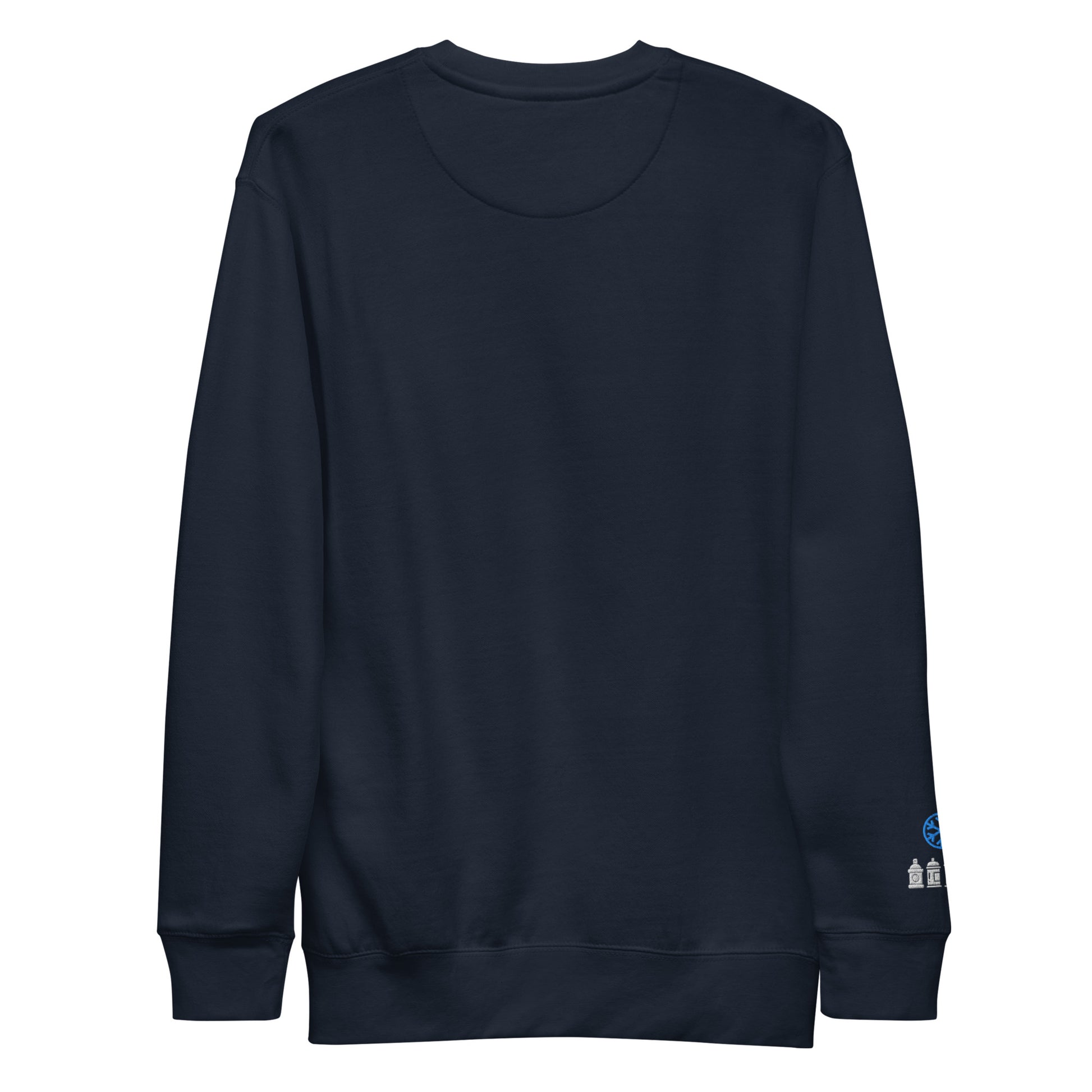 Navy-Get Down Graffiti Throw-up Sweatshirt from B.Different Clothing, back view, graffiti-inspired streetwear