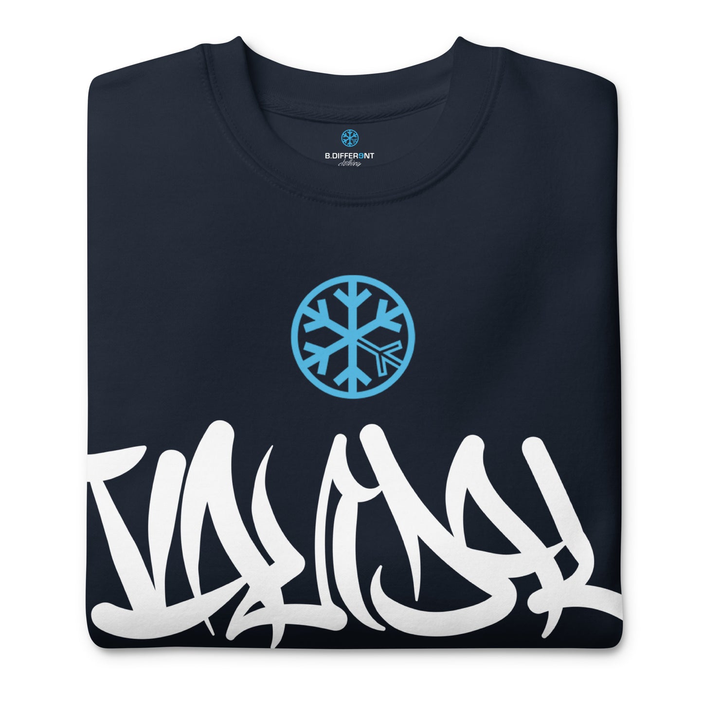 navy-vandal-graffiti-tag-sweatshirt-front-by-b.different-clothing-graffiti-inspired-independent-streetwear-brand