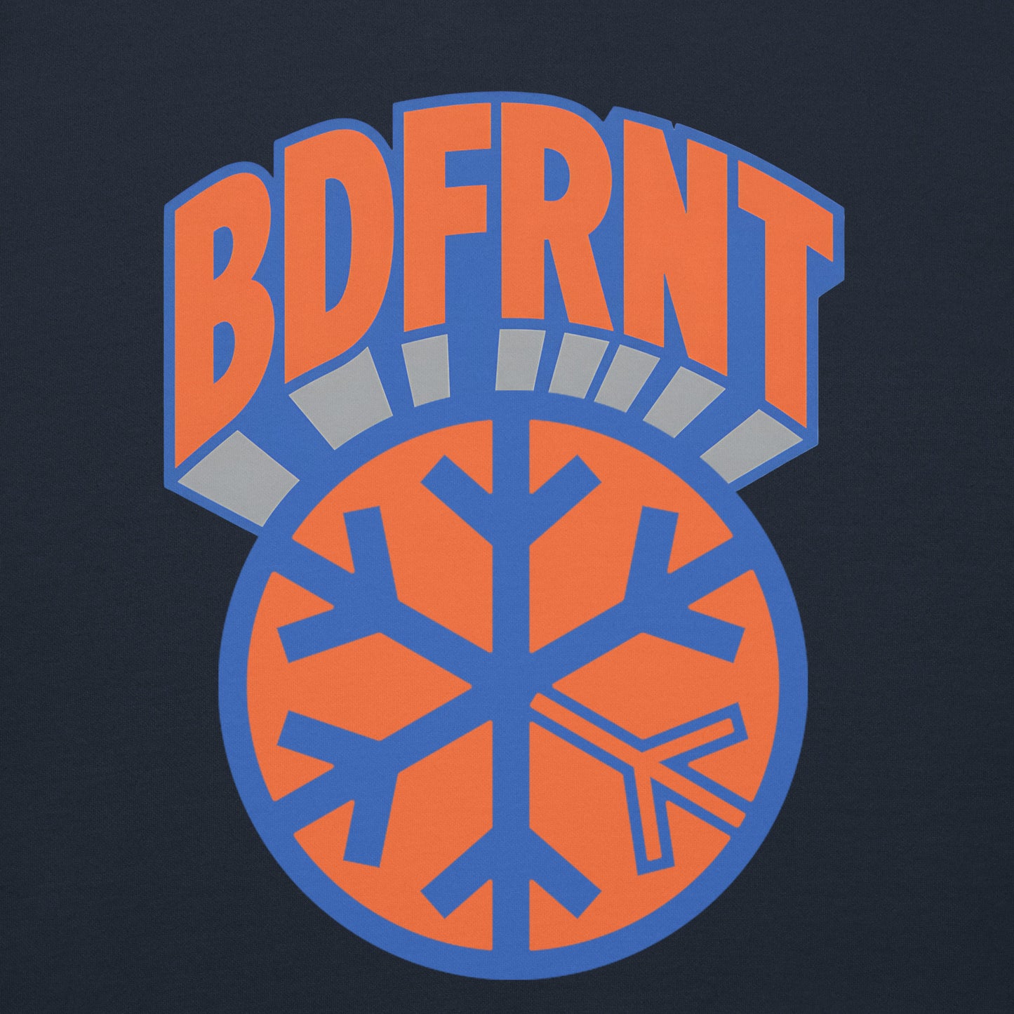 Navy-BDFRNT Logo 1989 Sweatshirt from B.Different Clothing, graphic, graffiti-inspired streetwear