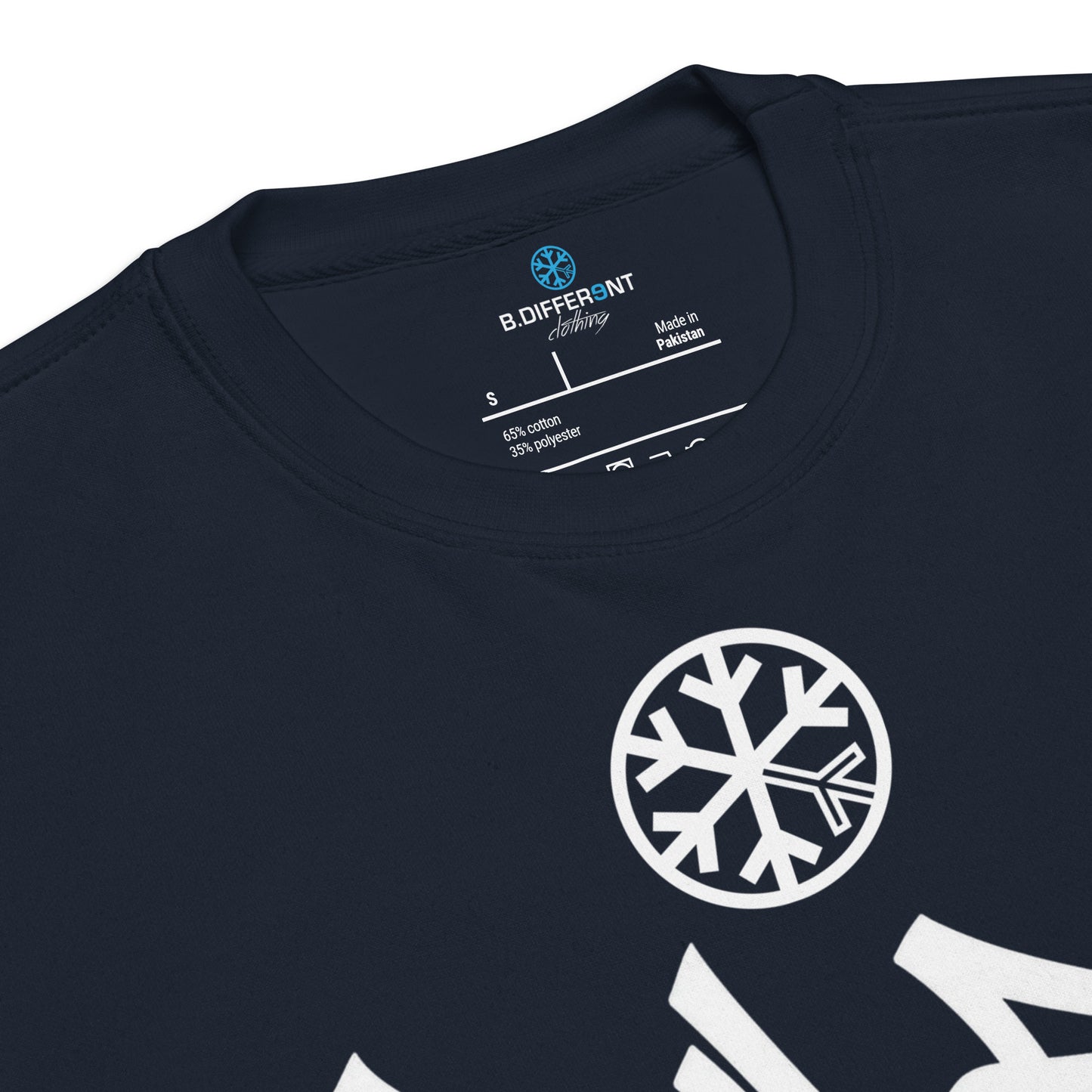 Navy Blazer-Rule Breaker Graffiti Tag Sweatshirt from B.Different Clothing, collar, graffiti-inspired streetwear