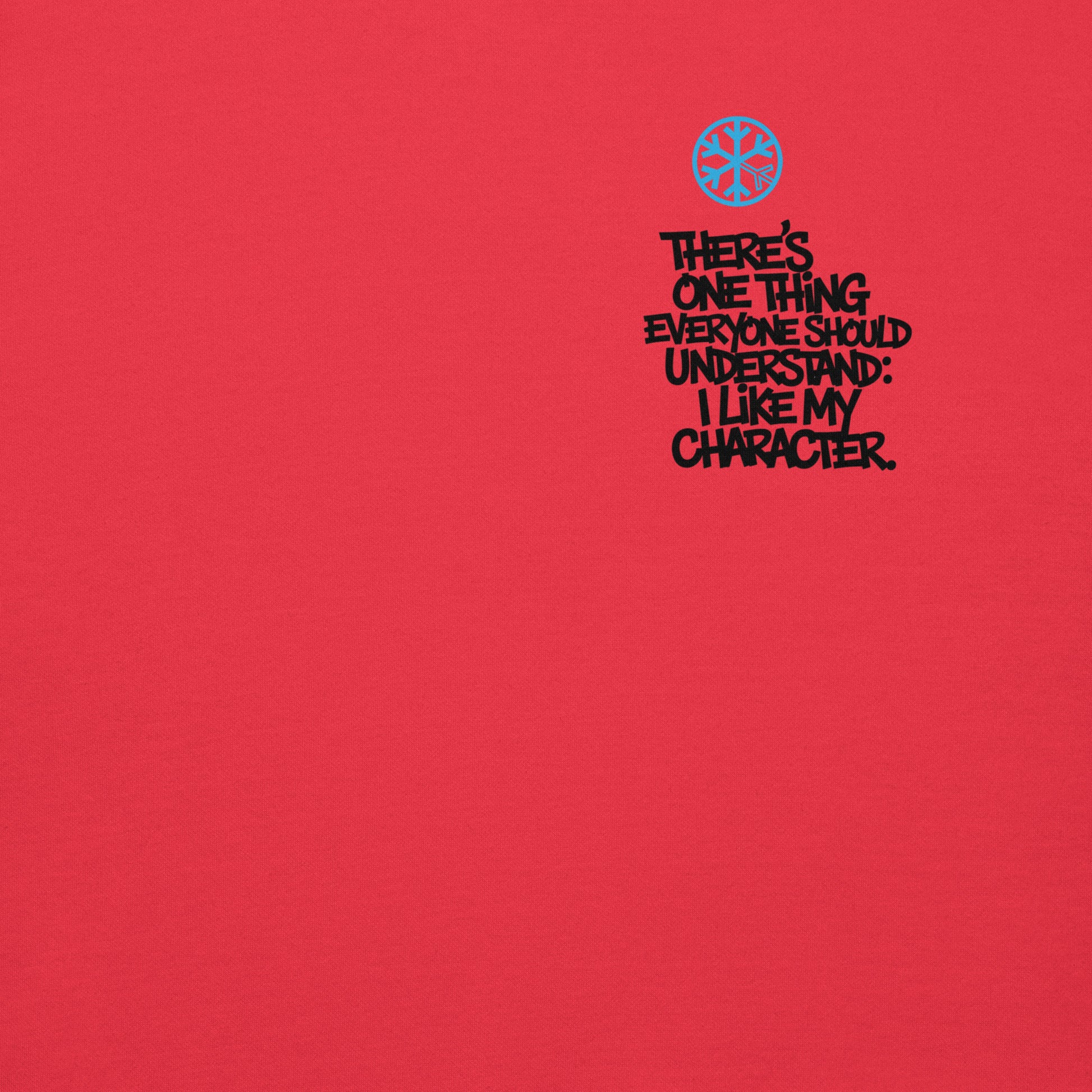 Red-Dennis Graffiti Sweatshirt from B.Different Clothing, front graphic, graffiti-inspired streetwear