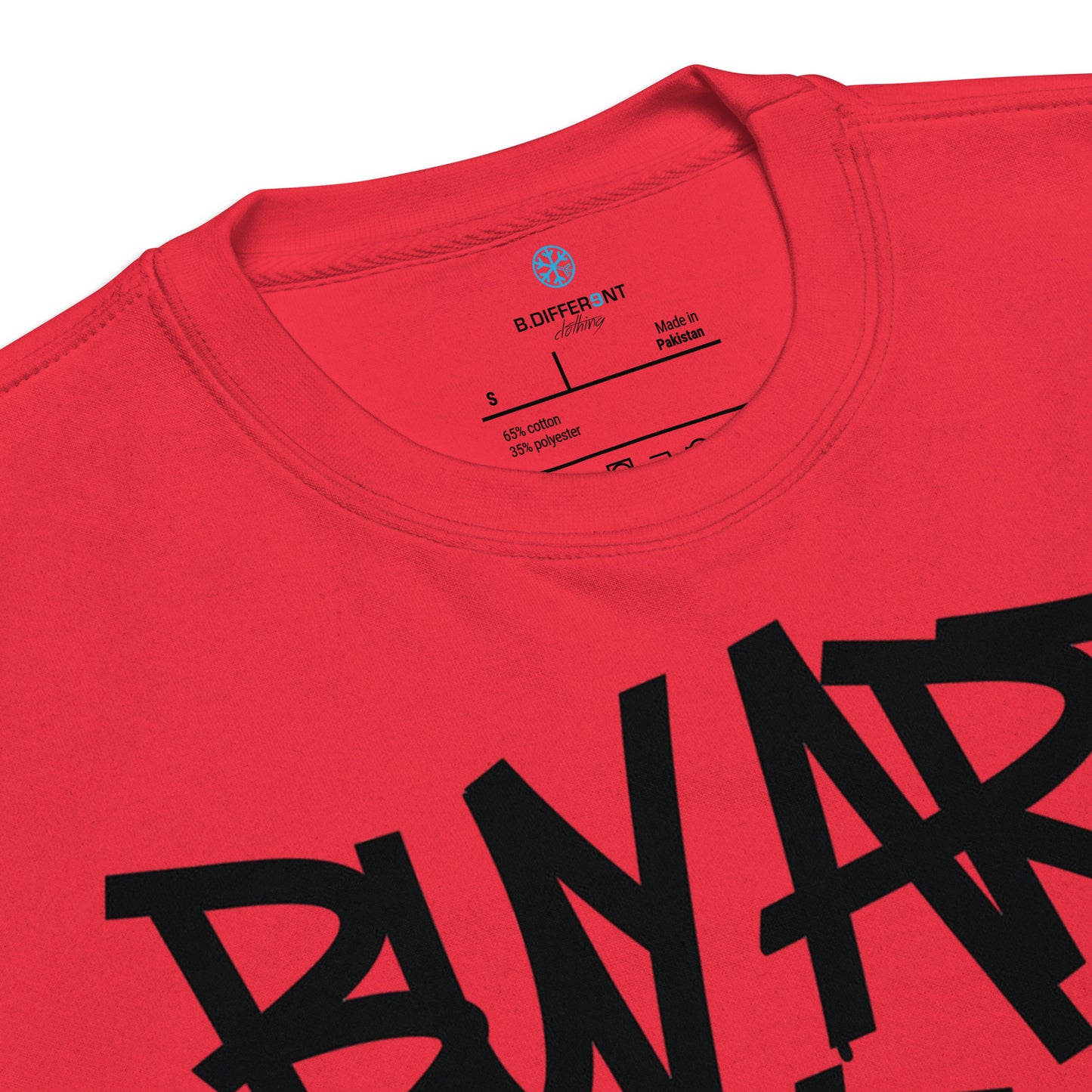 Red-Buy Art Save a Weird Person Graffiti Sweatshirt from B.Different Clothing, collar, graffiti-inspired streetwear