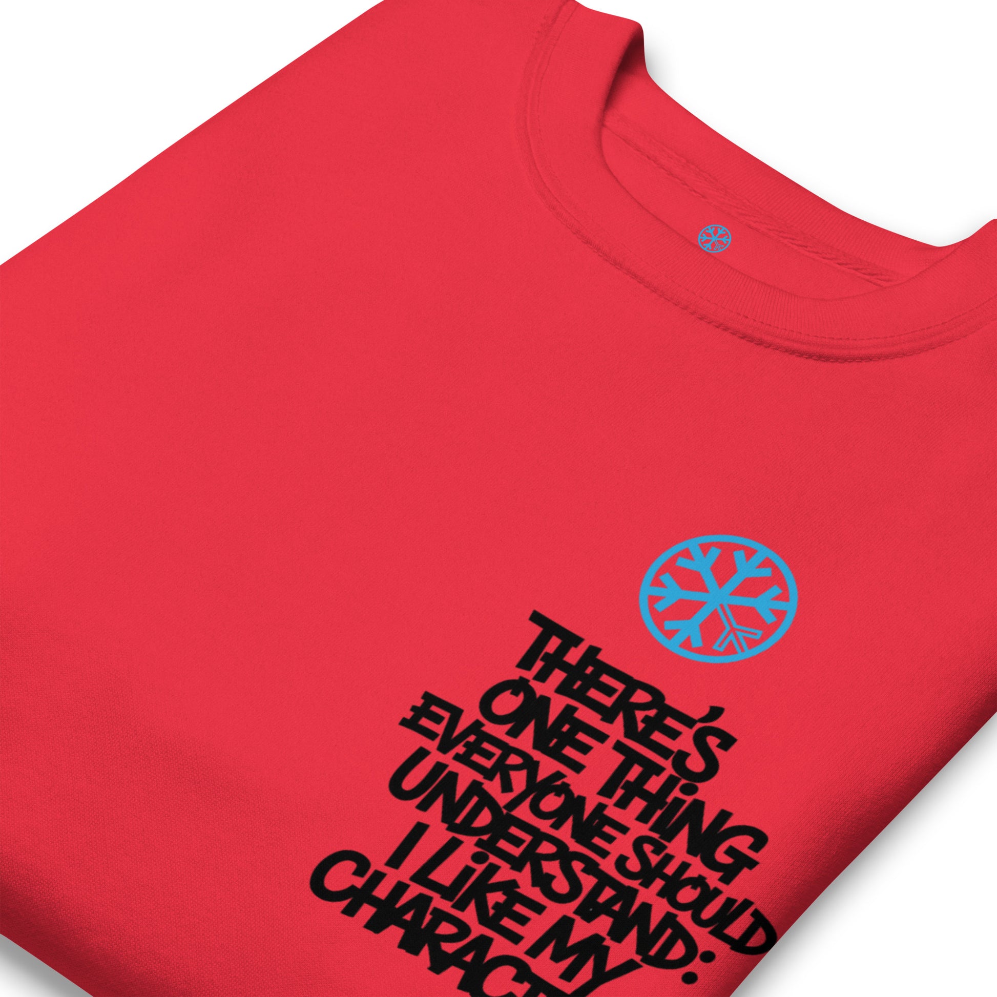 Red-Dennis Graffiti Sweatshirt from B.Different Clothing, detail, graffiti-inspired streetwear