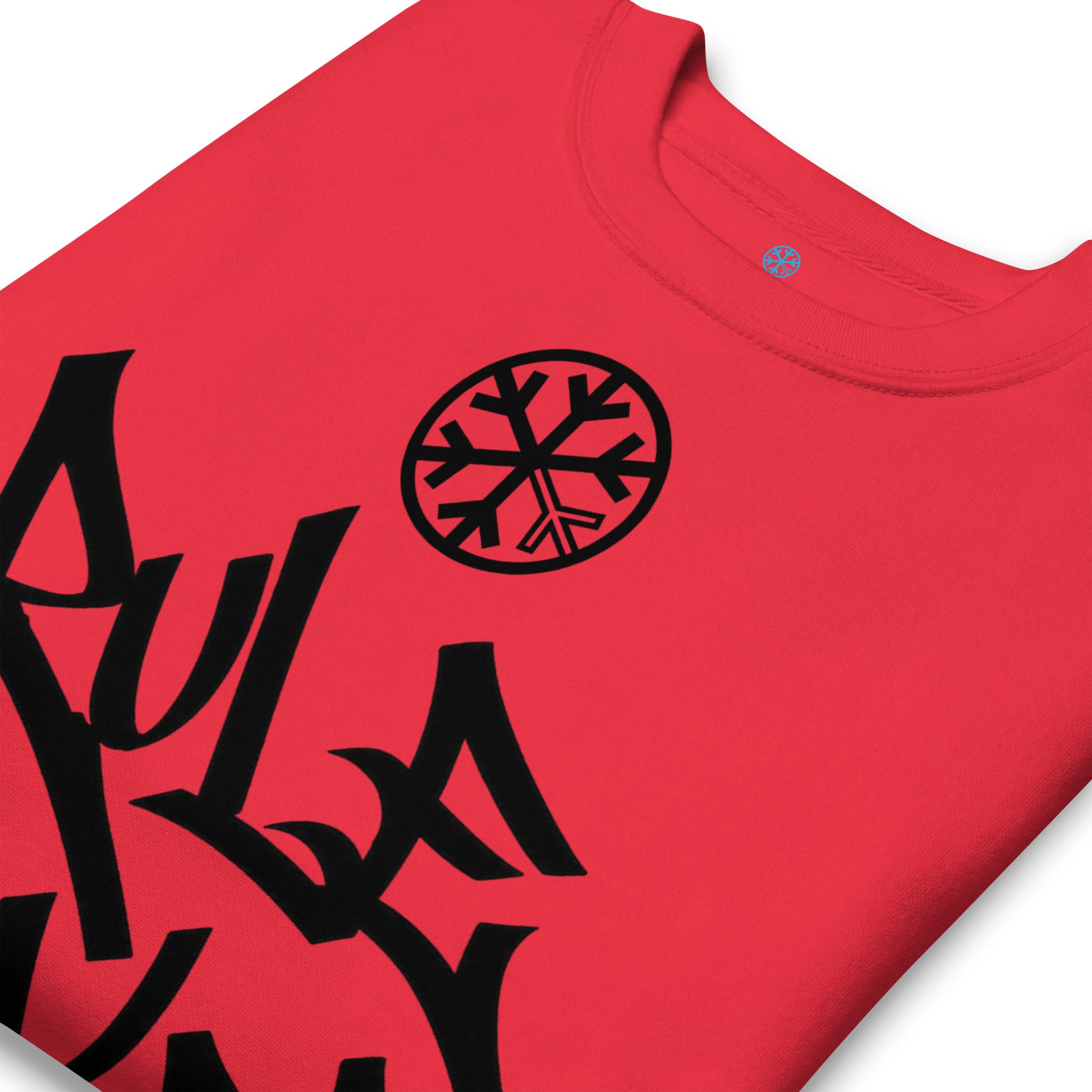 Team Red-Rule Breaker Graffiti Tag Sweatshirt from B.Different Clothing, detail, graffiti-inspired streetwear