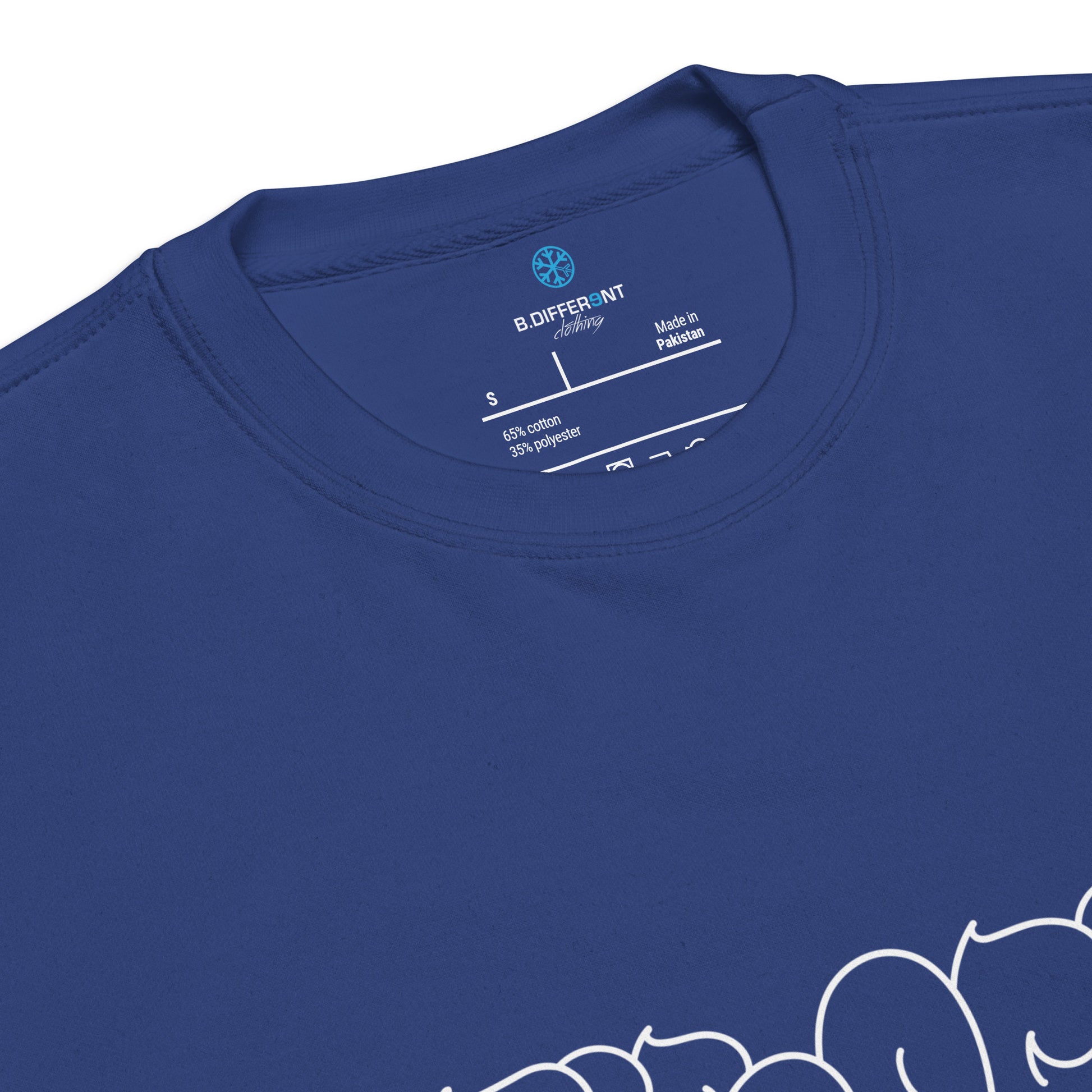 Blue-Antisocial Graffiti Hollow Sweatshirt from B.Different Clothing, collar, graffiti-inspired streetwear