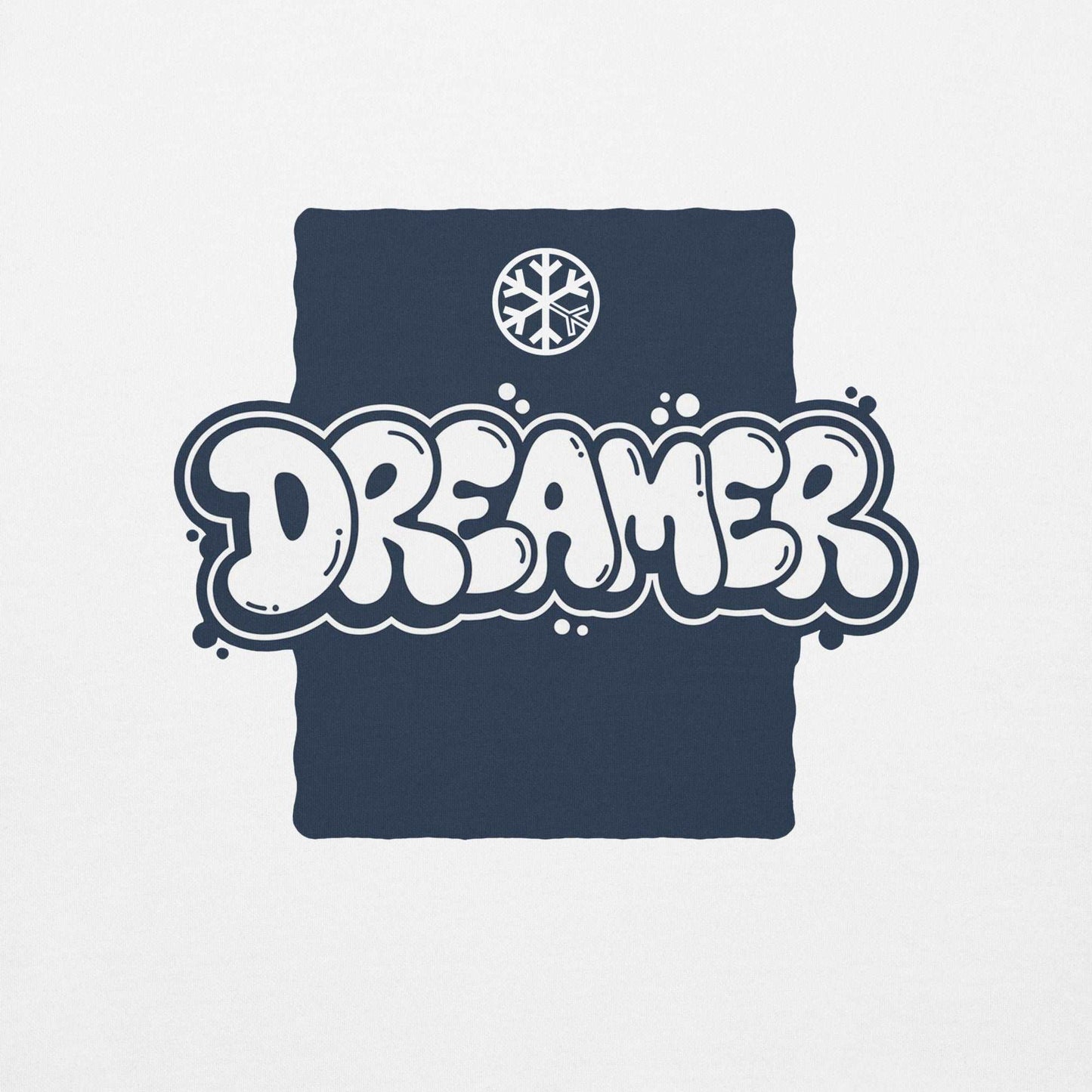 white-dreamer-graffiti-throw-up-sweatshirt-front-by-b.different-clothing-graffiti-inspired-independent-streetwear-brand