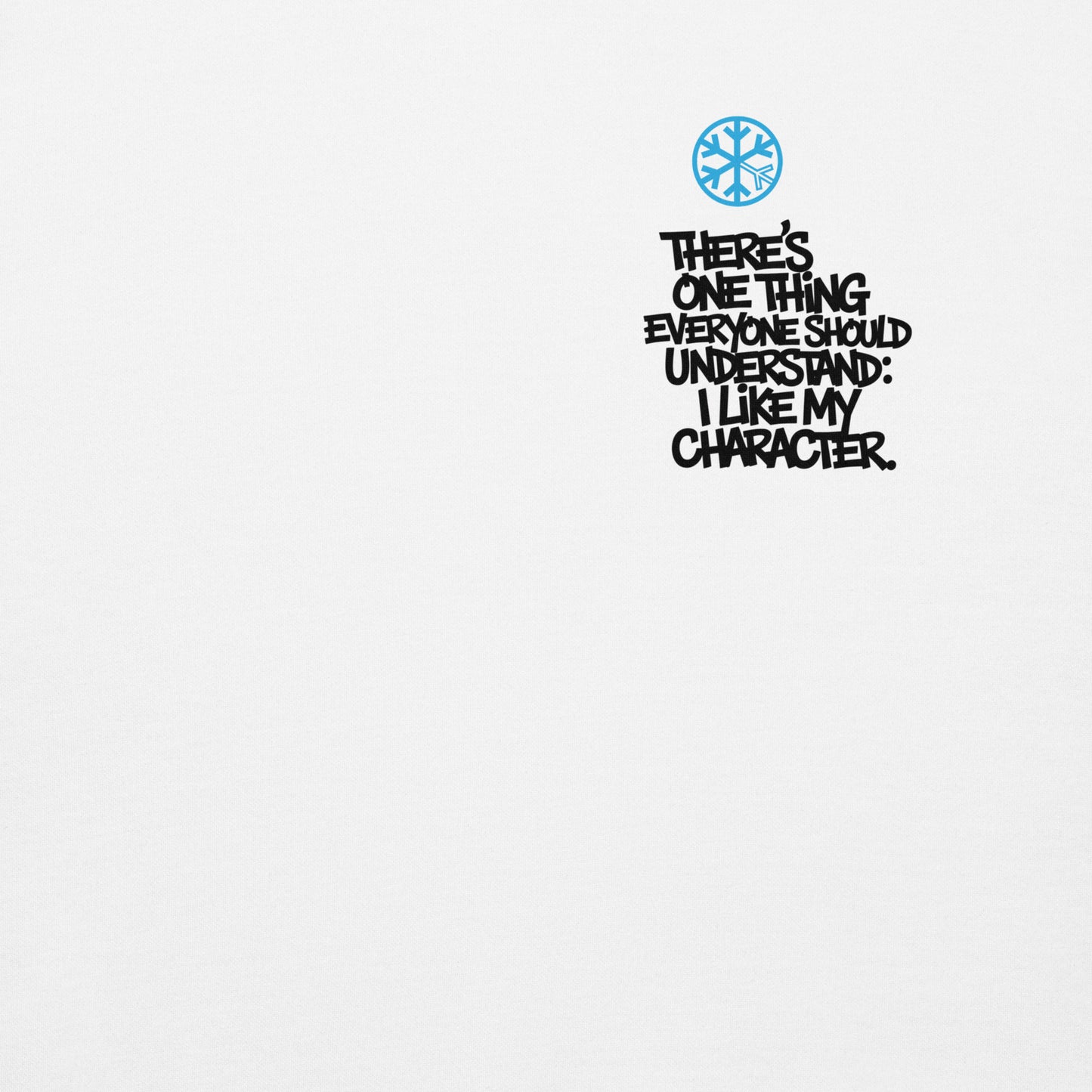 White-Dennis Graffiti Sweatshirt from B.Different Clothing, front graphic, graffiti-inspired streetwear