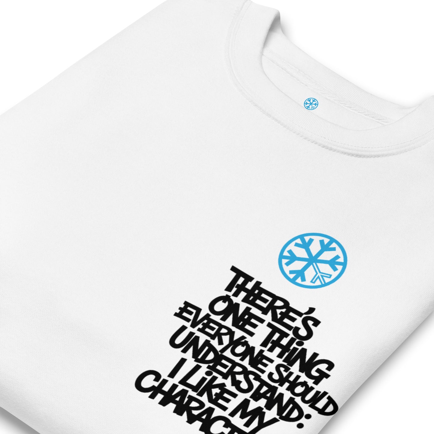 White-Dennis Graffiti Sweatshirt from B.Different Clothing, detail, graffiti-inspired streetwear