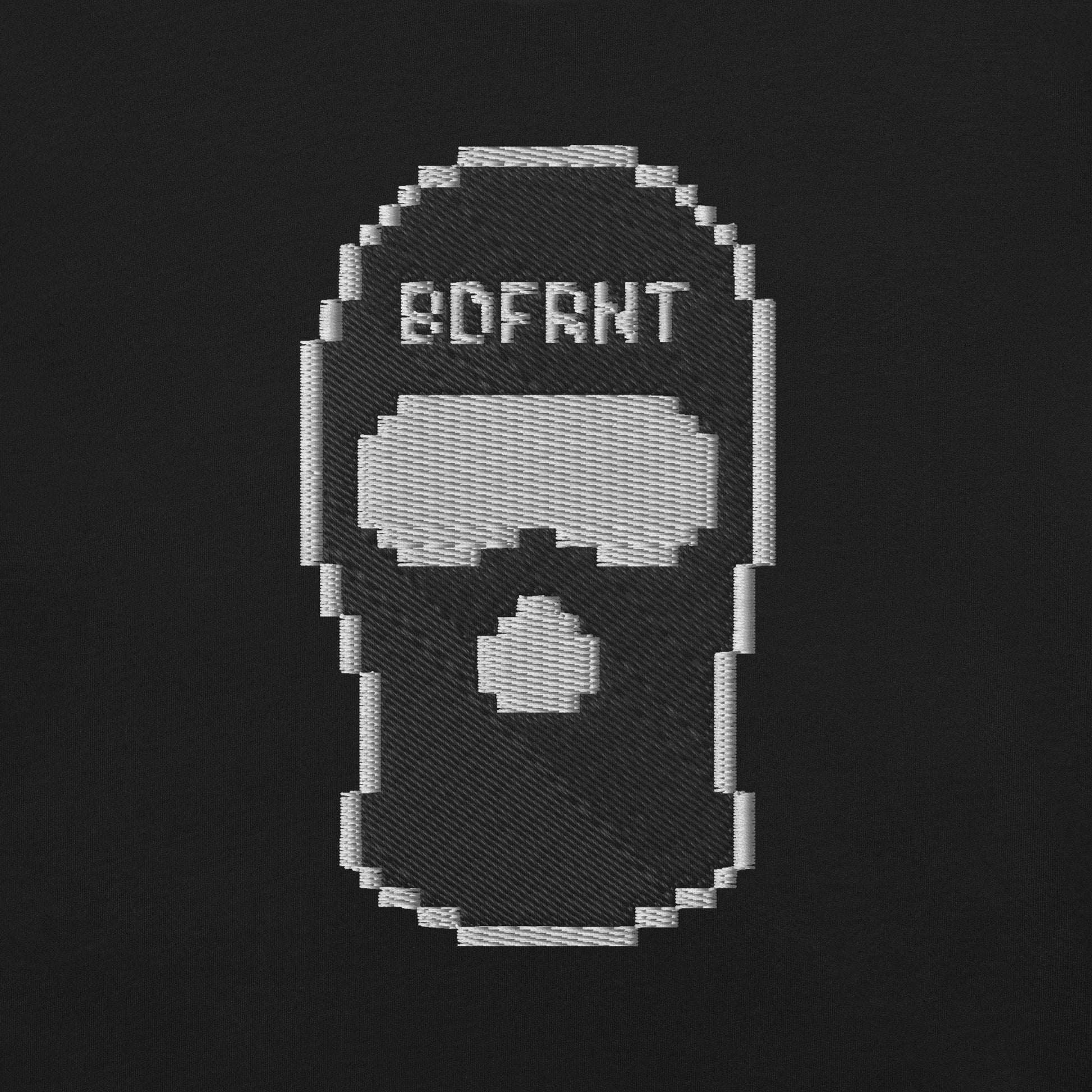 Black-Pixel Balaclava Graffiti Hoodie from B.Different Clothing, graphic, graffiti-inspired streetwear, oversized heavyweight