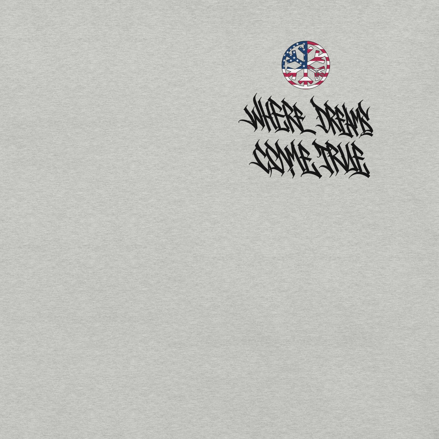 Gray-Flag Graffiti Sweatshirt from B.Different Clothing, front graphic, graffiti-inspired streetwear, oversized heavyweight