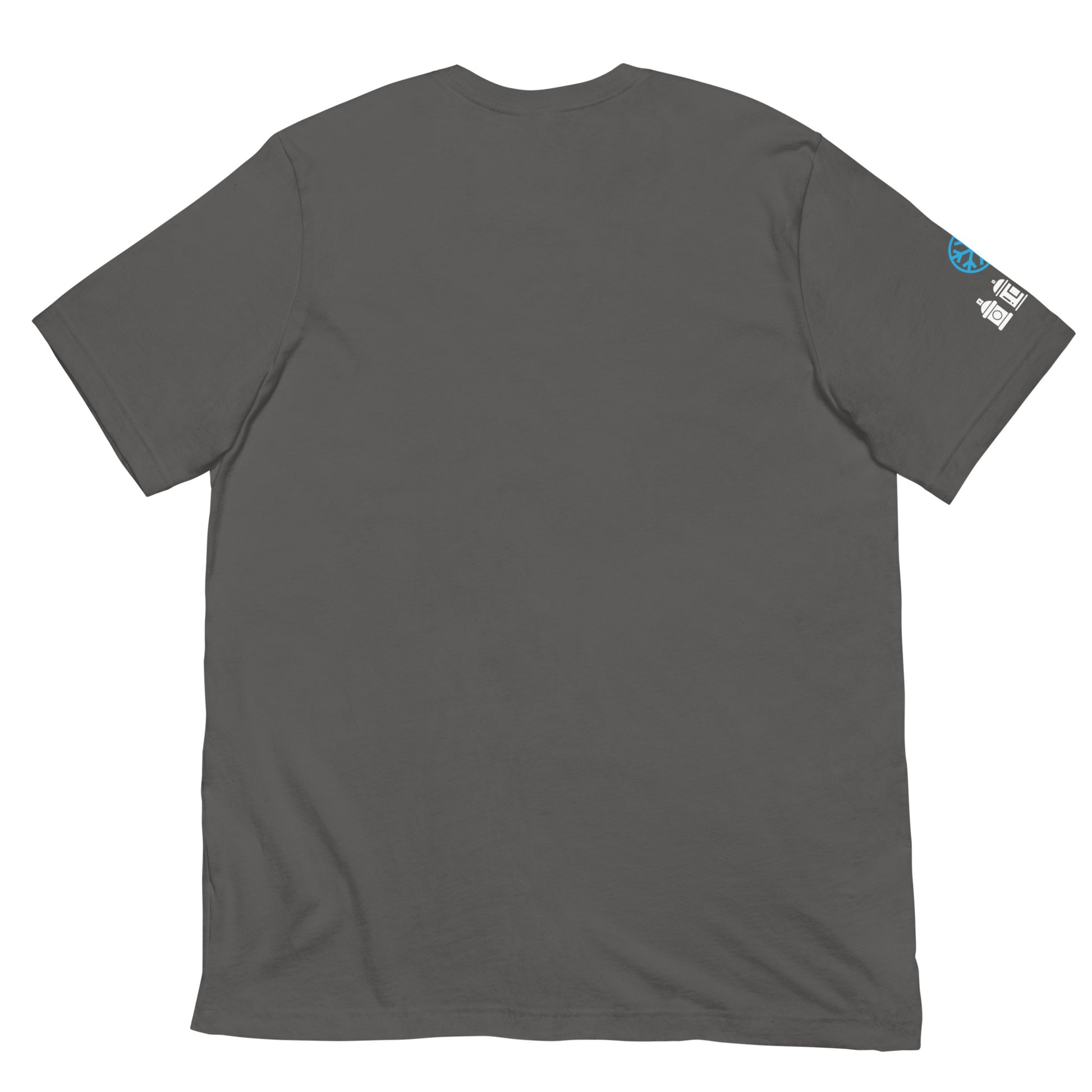 Gray-Get Down Graffiti Throw-up Tee from B.Different Clothing, back view, graffiti-inspired streetwear t-shirt