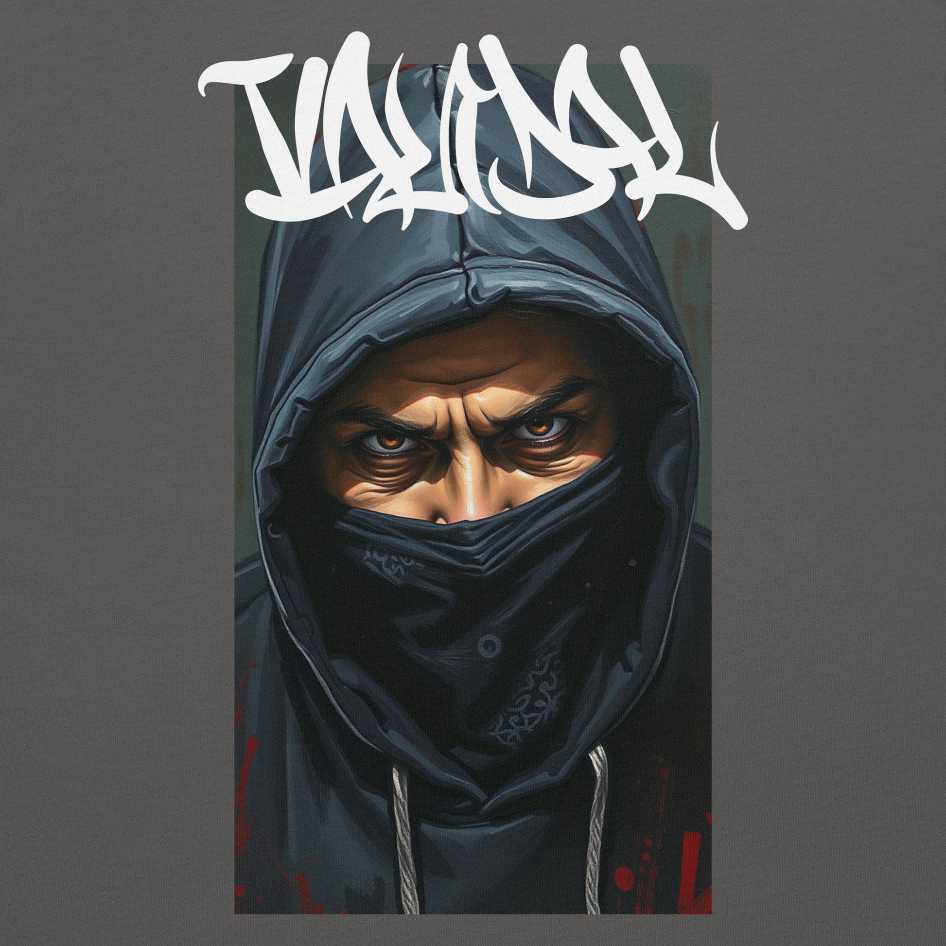 Gray-Vandal Graffiti Writer Tee from B.Different Clothing, graphic, graffiti-inspired streetwear t-shirt
