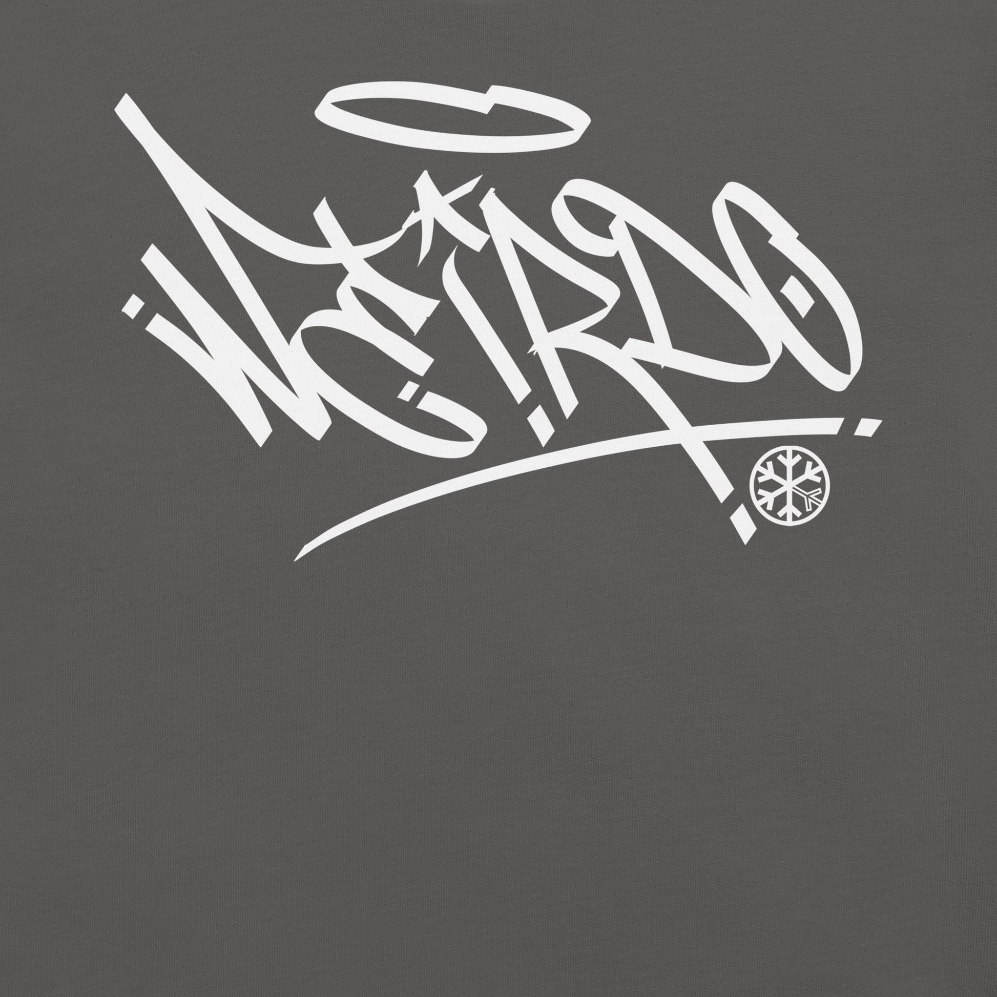 Gray-Weirdo Tag Graffiti Tee from B.Different Clothing, graphic, graffiti-inspired streetwear t-shirt
