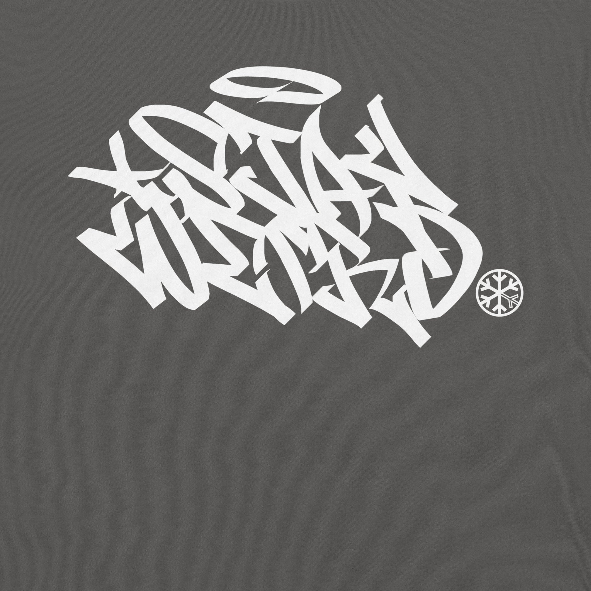 Gray-Stay Weird Graffiti Tag Tee from B.Different Clothing, graphic, graffiti-inspired streetwear t-shirt
