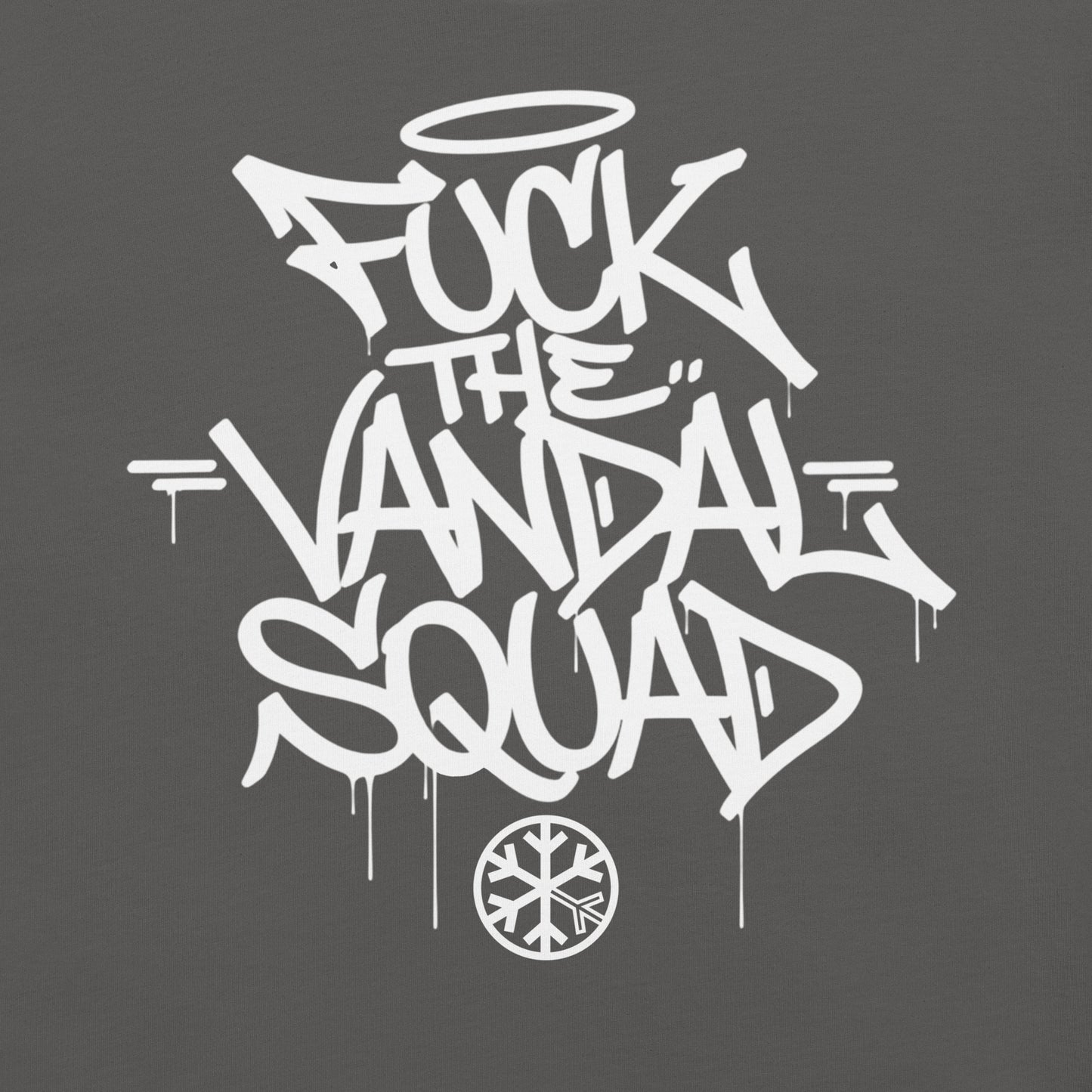 Gray-Fuck The Vandal Squad Graffiti Tee from B.Different Clothing, graphic, graffiti-inspired streetwear t-shirt