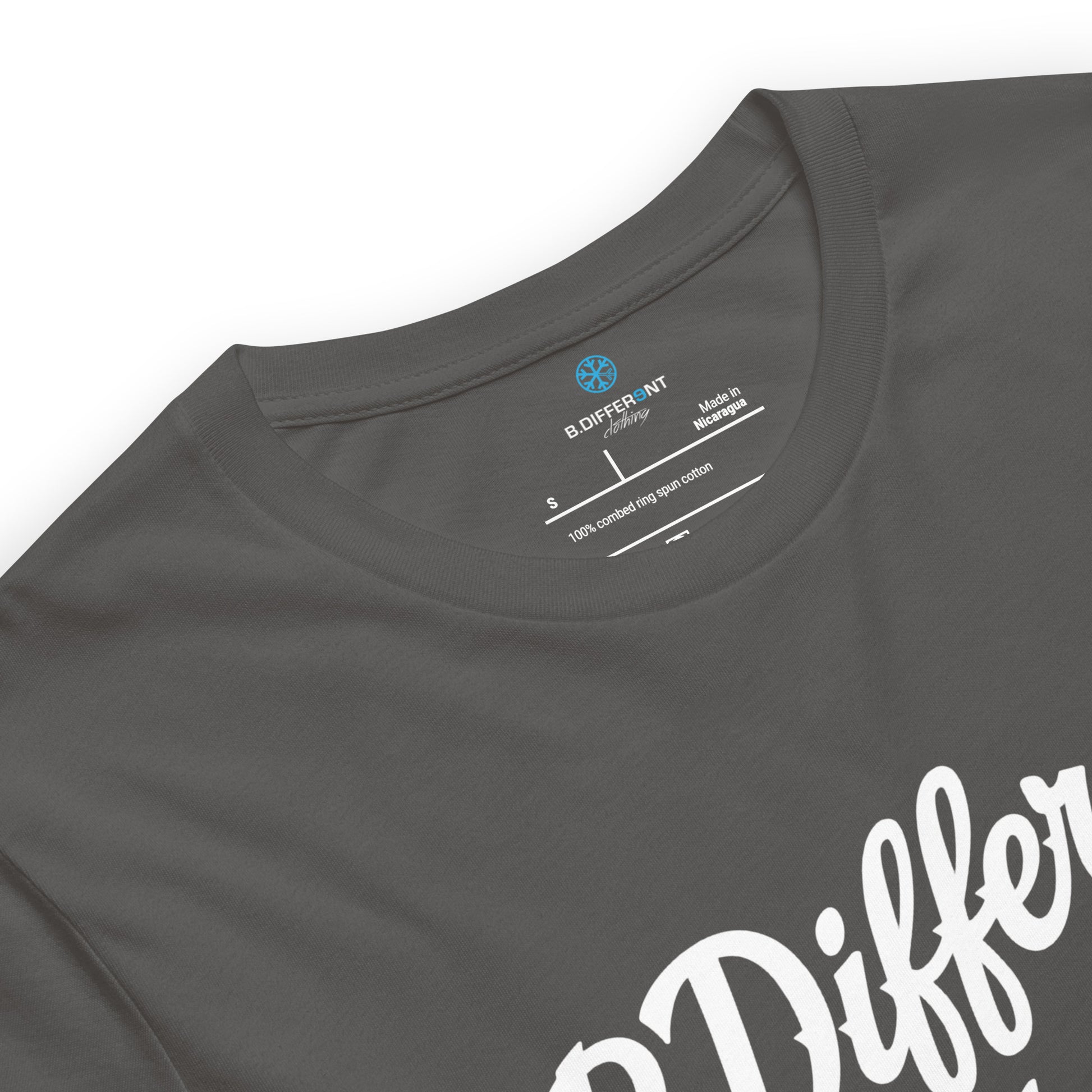 Gray-The League Tee from B.Different Clothing, collar, graffiti-inspired streetwear t-shirt