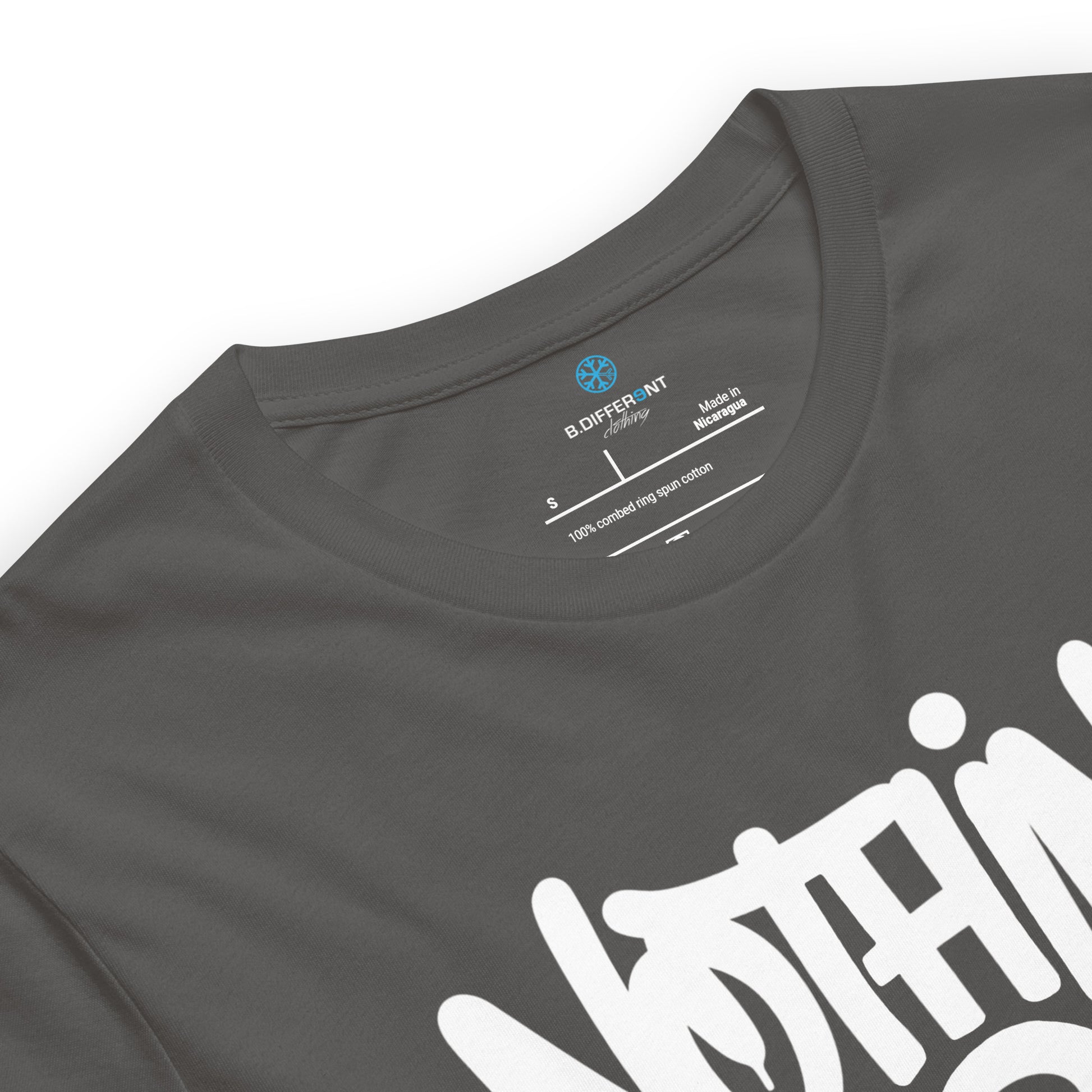 Darkgray-Nothing 2 Obey Graffiti Tee from B.Different Clothing, collar, graffiti-inspired streetwear t-shirt