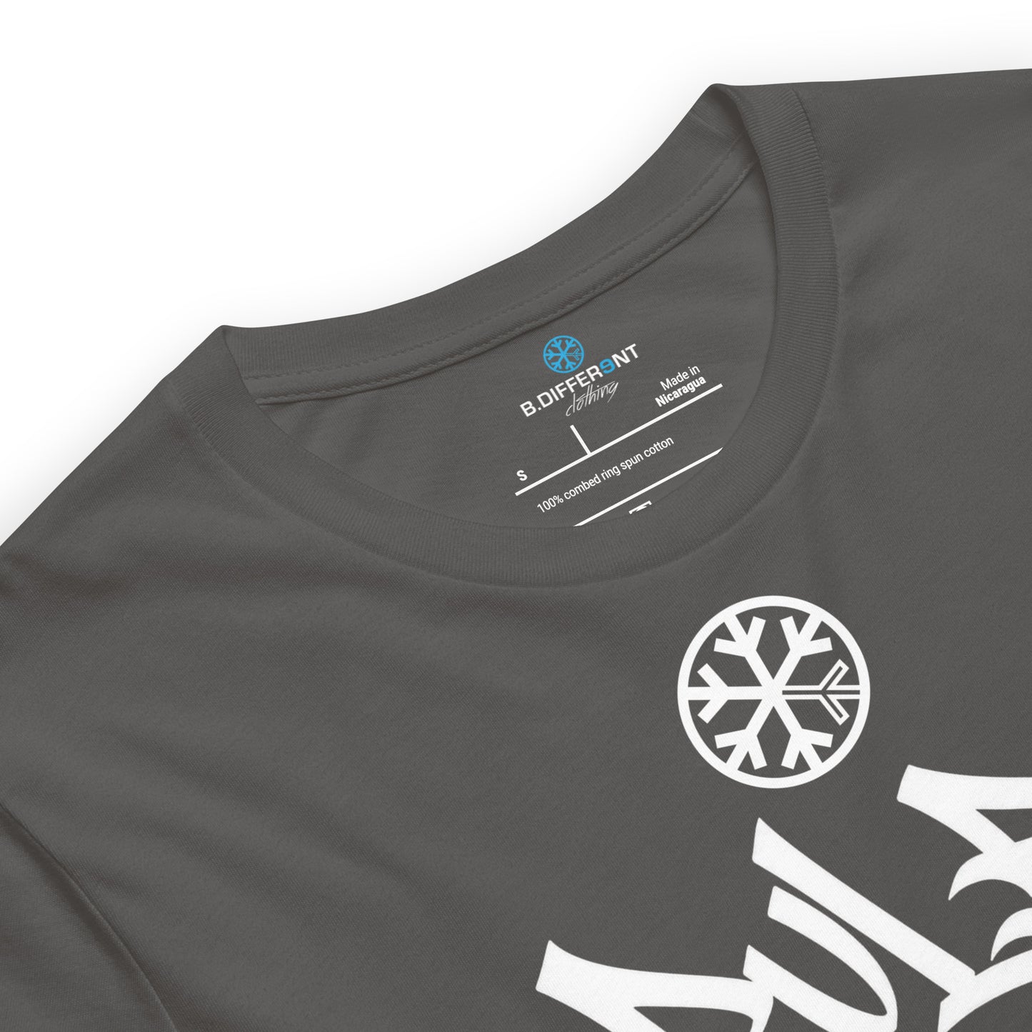 Dark Gray-Rule Breaker Graffiti Tag Tee from B.Different Clothing, collar, graffiti-inspired streetwear