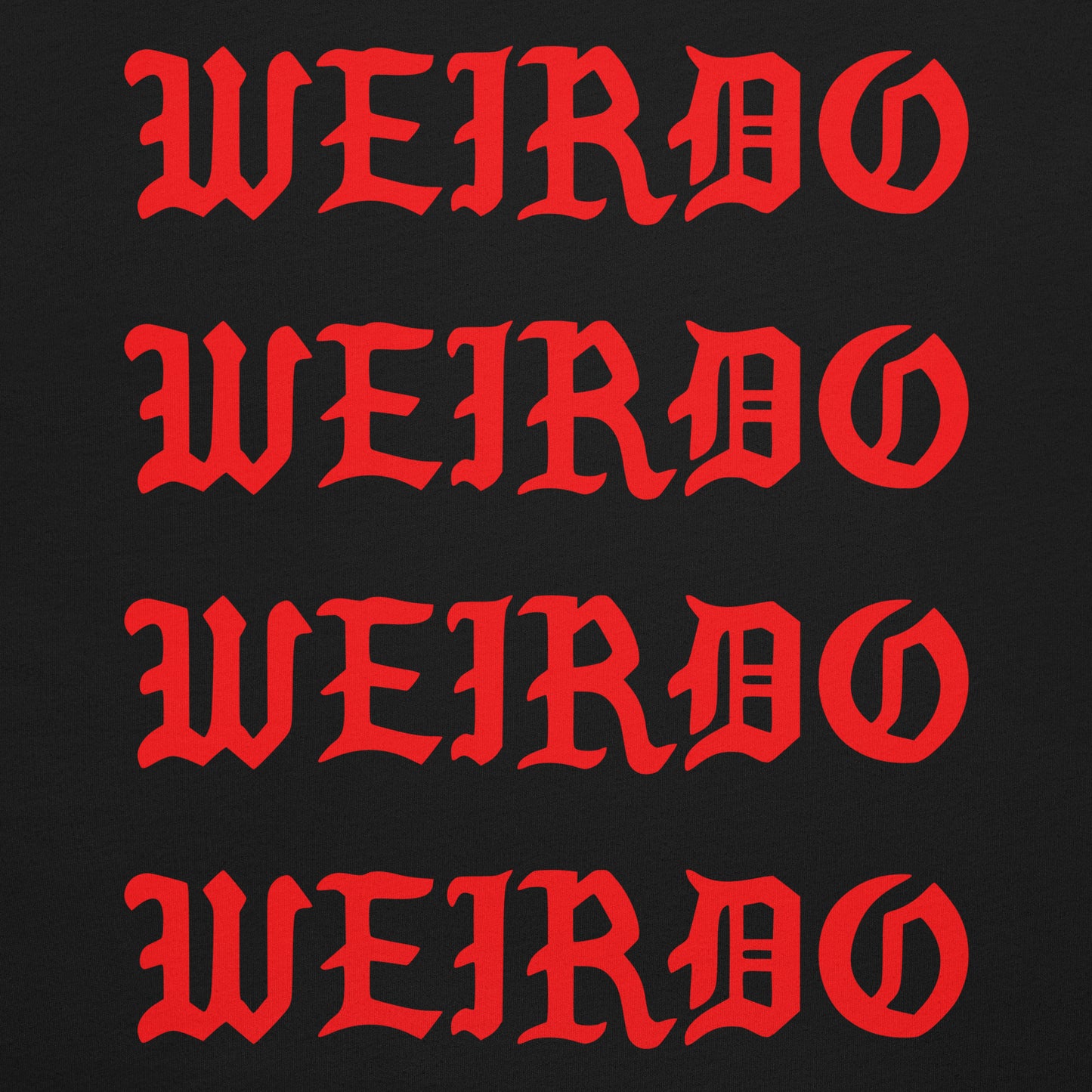 Black-I Feel Like a Weirdo Tee from B.Different Clothing, graphic, graffiti-inspired streetwear t-shirt