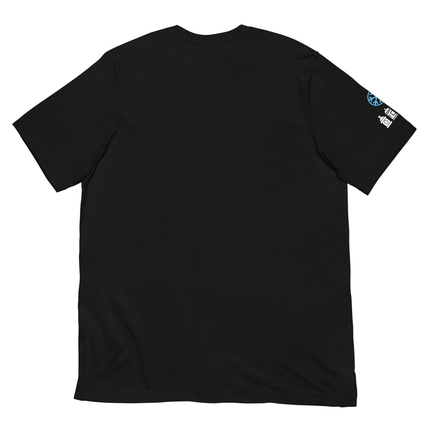 Black-Get Down Graffiti Throw-up Tee from B.Different Clothing, back view, graffiti-inspired streetwear t-shirt