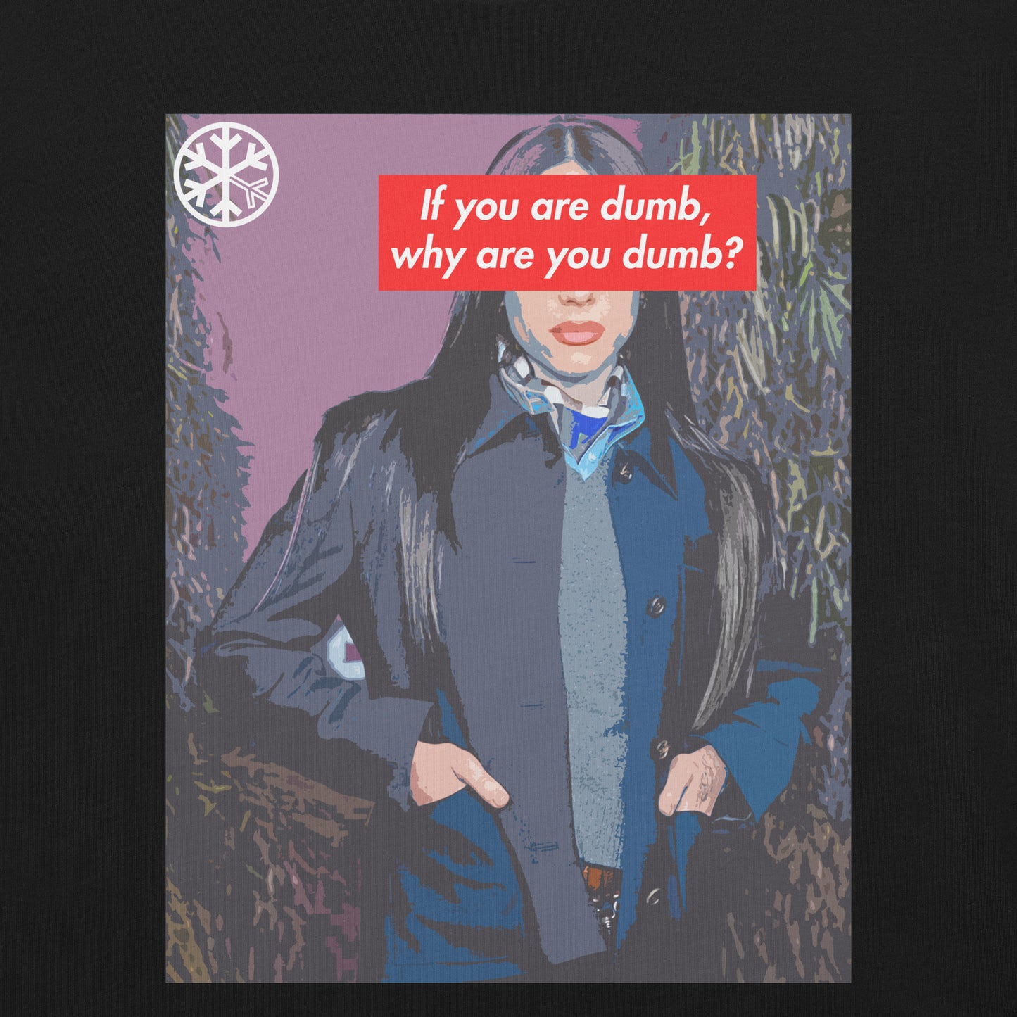 Black-Why Are You Dumb Tee from B.Different Clothing, graphic, graffiti-inspired streetwear t-shirt