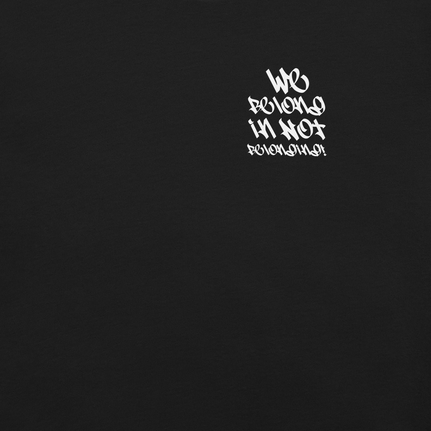 Black-Family Graffiti Handstyle Tee from B.Different Clothing, front graphic, graffiti-inspired streetwear t-shirt