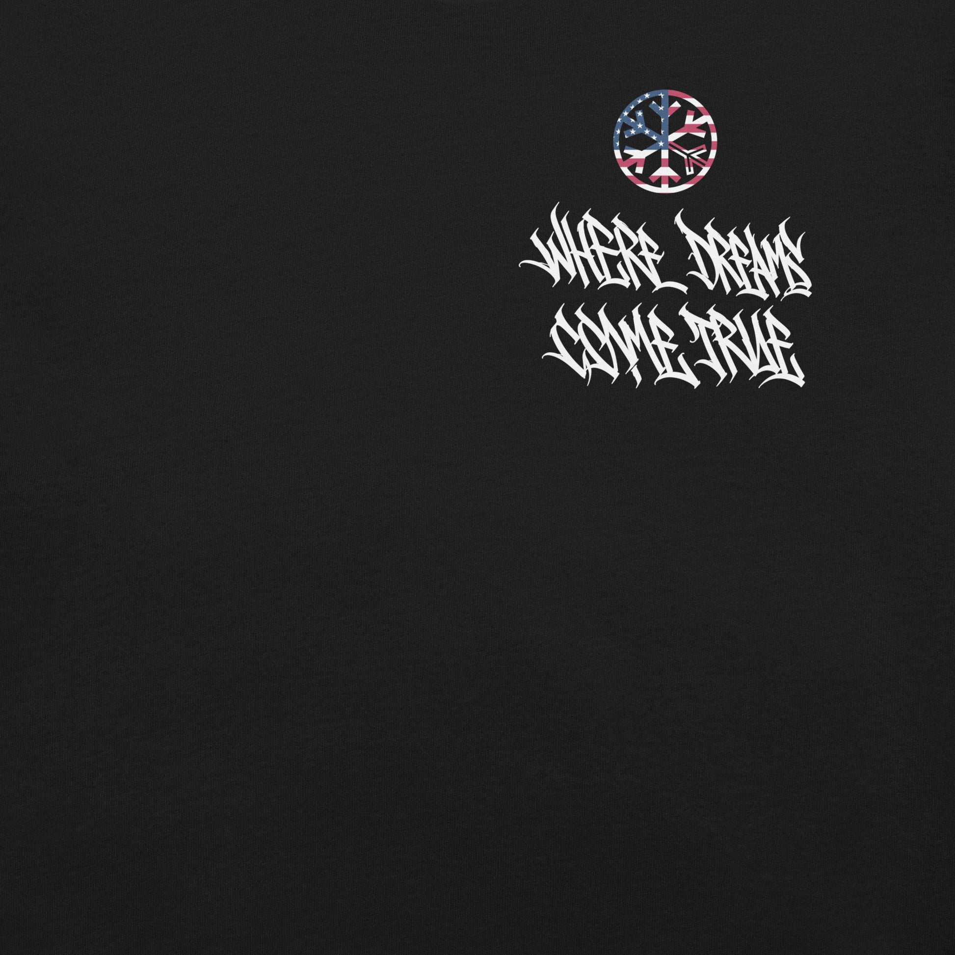 Black-Flag Graffiti Tee from B.Different Clothing, front graphic, graffiti-inspired streetwear, oversized heavyweight t-shirt