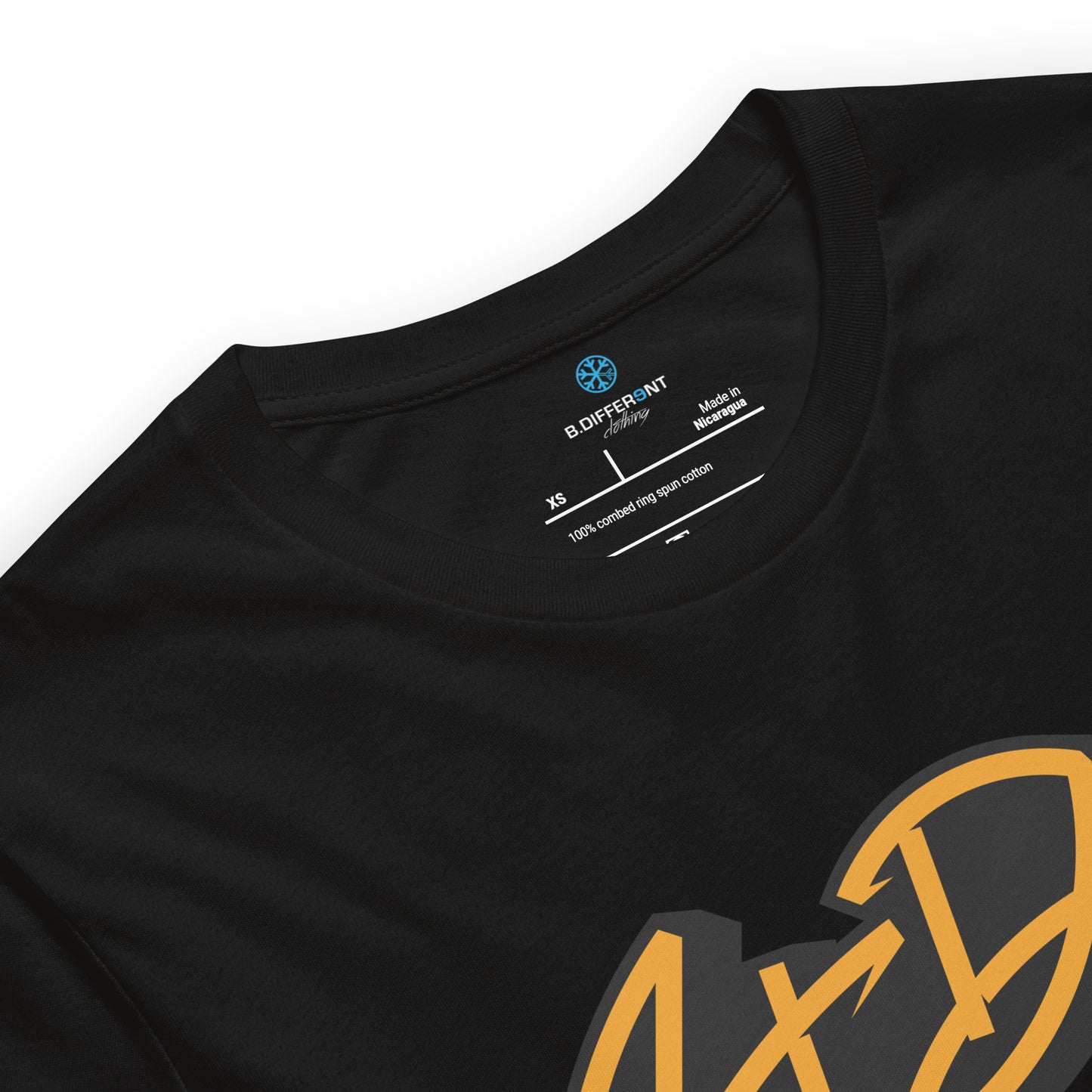 Black-Get Down Graffiti Tag Tee from B.Different Clothing, collar, graffiti-inspired streetwear t-shirt