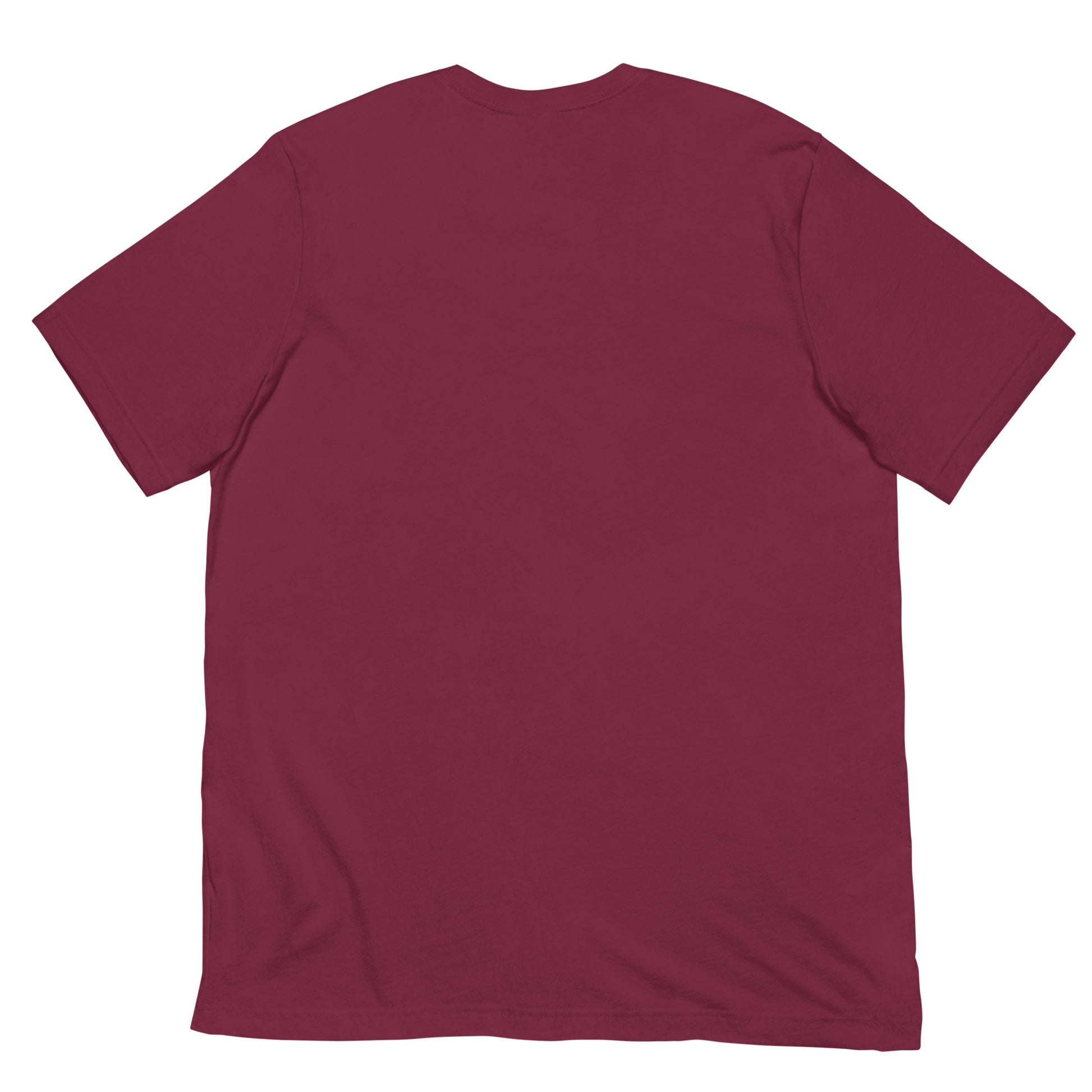 Maroon-Spray Can Sketch Graffiti Tee from B.Different Clothing, back view, graffiti-inspired streetwear t-shirt