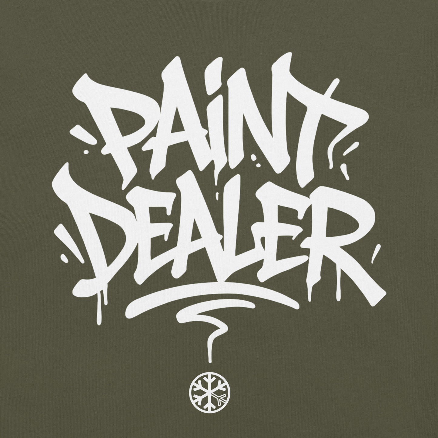 Green-Paint Dealer Graffiti Tag Tee from B.Different Clothing, graphic, graffiti-inspired streetwear t-shirt