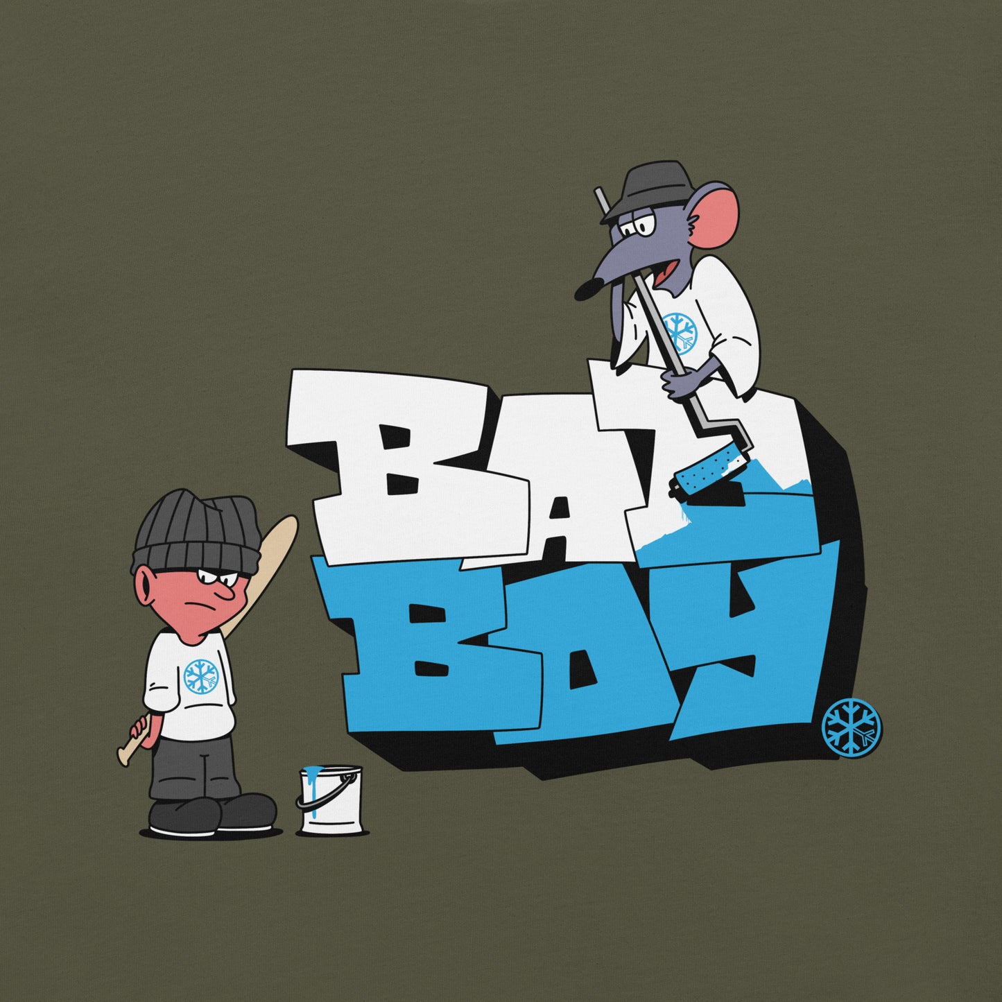 Green-Bad Boy Graffiti Tee from B.Different Clothing, graphic, graffiti-inspired streetwear t-shirt