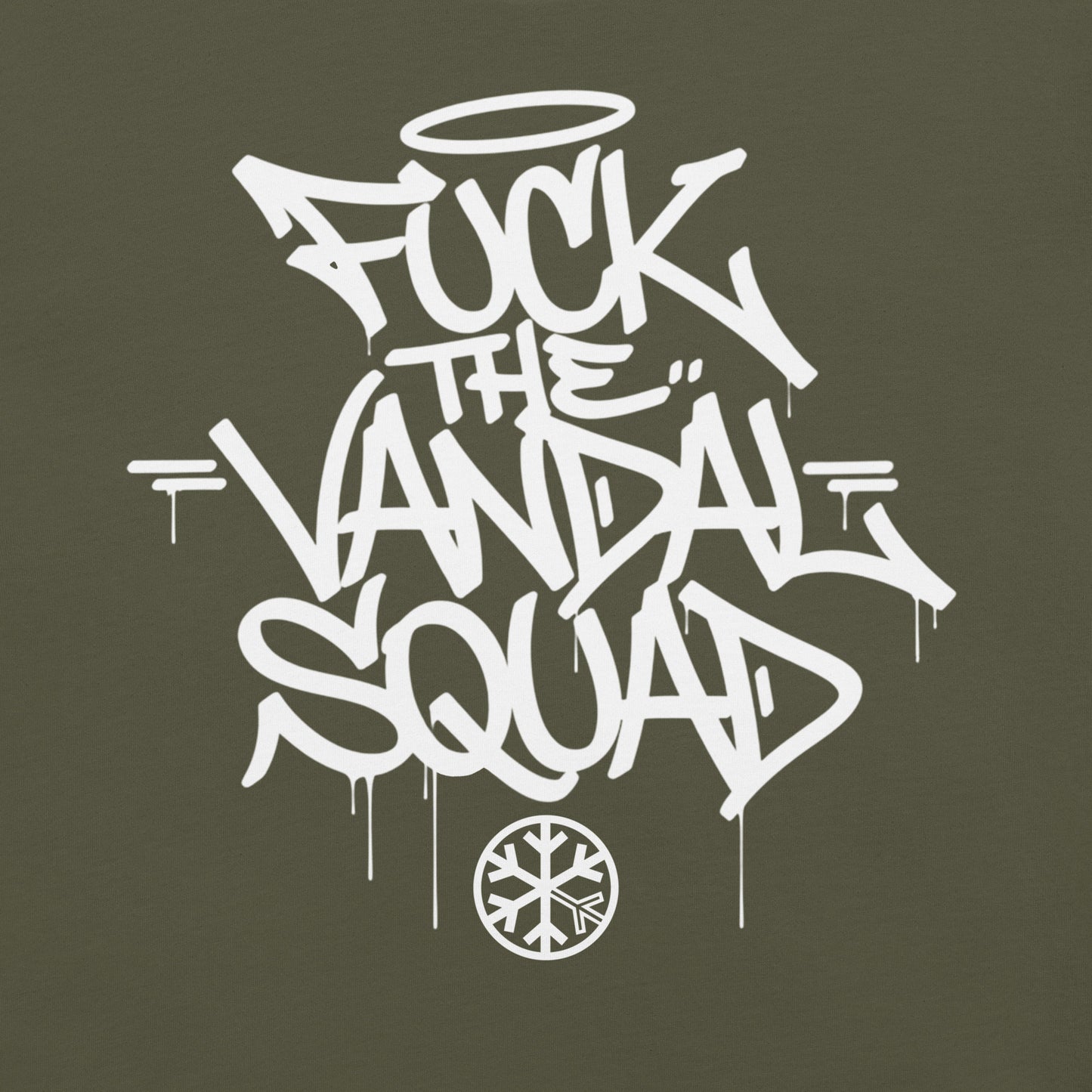 Green-Fuck The Vandal Squad Graffiti Tee from B.Different Clothing, graphic, graffiti-inspired streetwear t-shirt