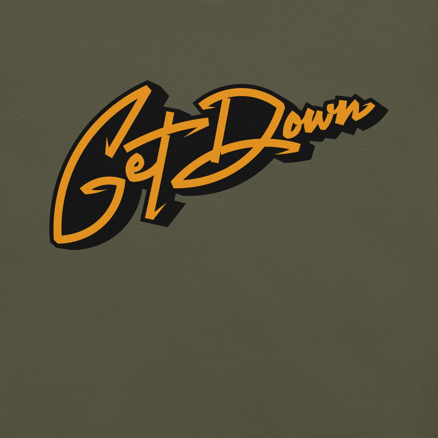 Green-Get Down Graffiti Tag Tee from B.Different Clothing, graphic, graffiti-inspired streetwear t-shirt
