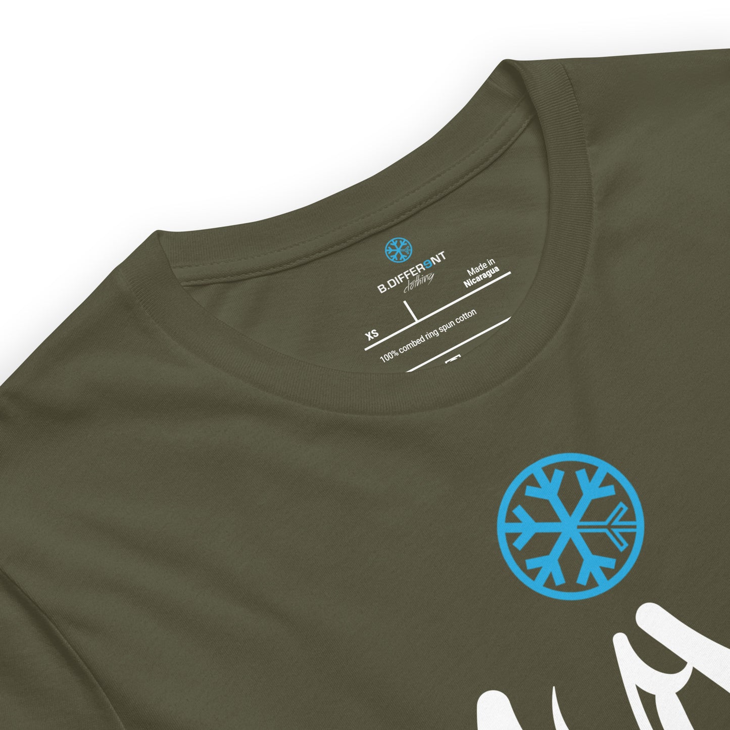 Green-Vandal Graffiti Tag Tee from B.Different Clothing, collar, graffiti-inspired streetwear t-shirt