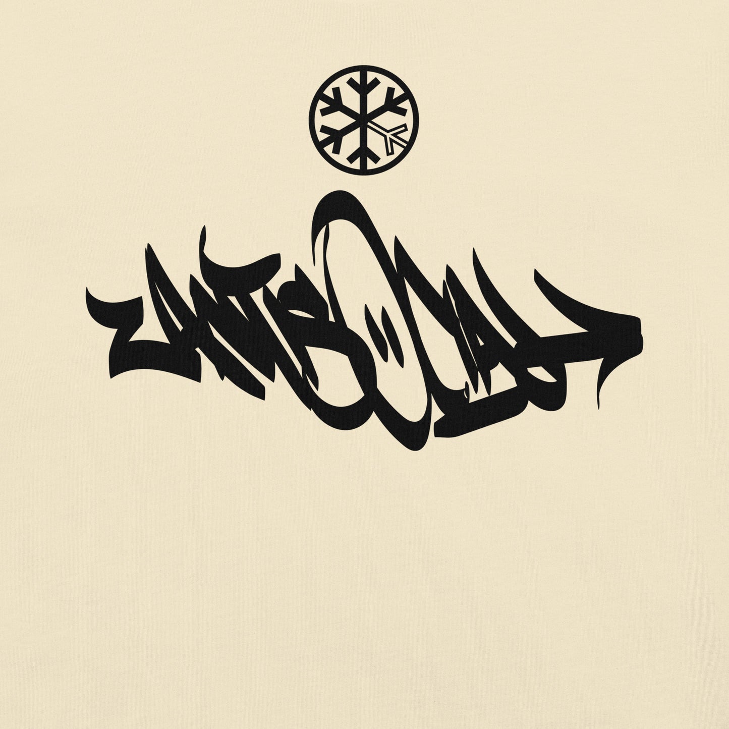 Beige-Antisocial Graffiti Tag Tee from B.Different Clothing, graphic, graffiti-inspired streetwear t-shirt