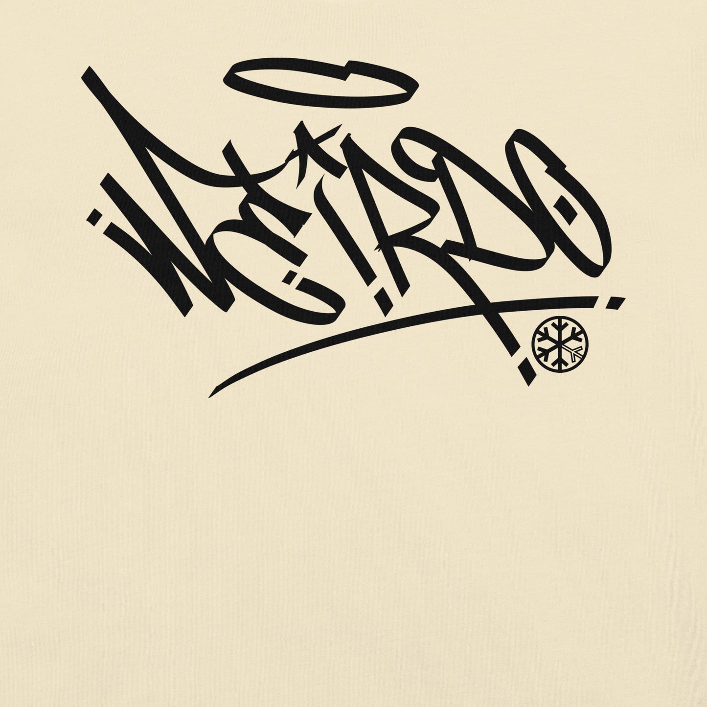 Beige-Weirdo Tag Graffiti Tee from B.Different Clothing, graphic, graffiti-inspired streetwear t-shirt