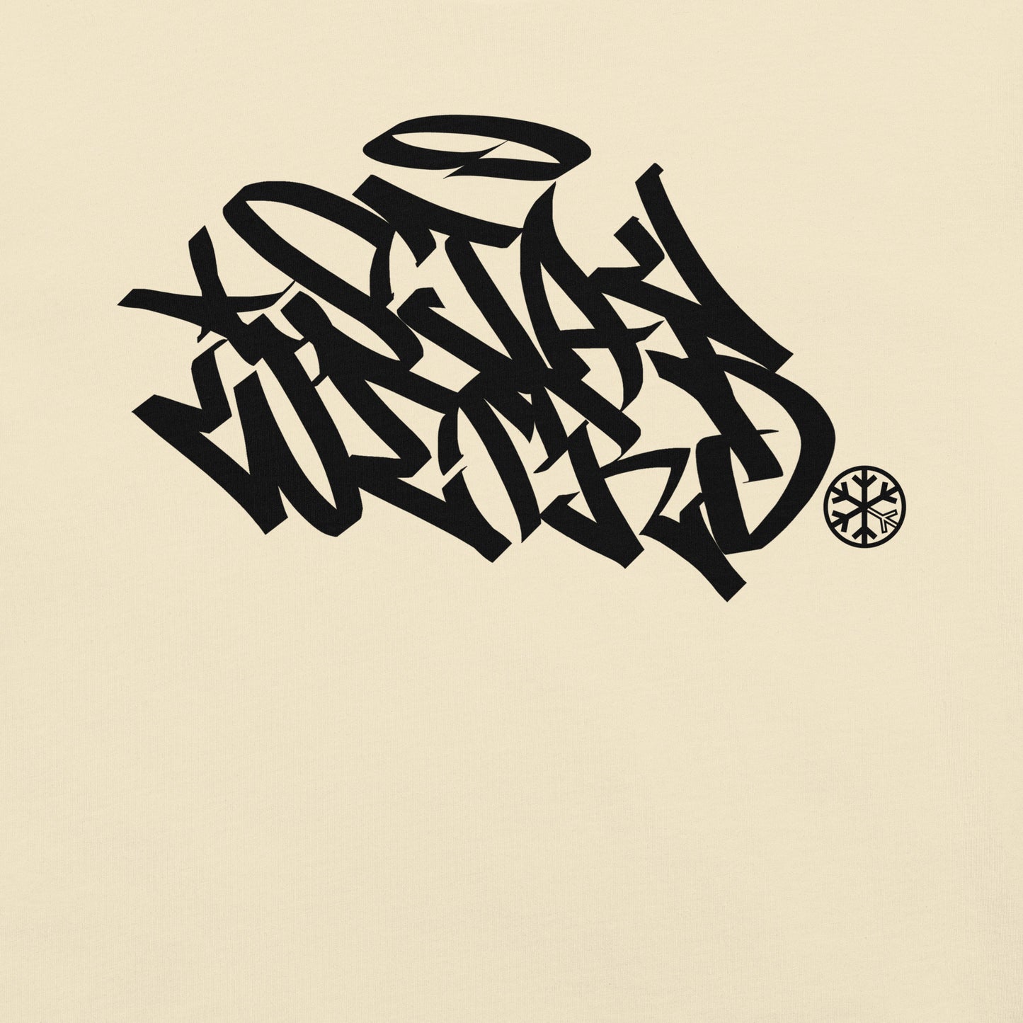 Beige-Stay Weird Graffiti Tag Tee from B.Different Clothing, graphic, graffiti-inspired streetwear t-shirt