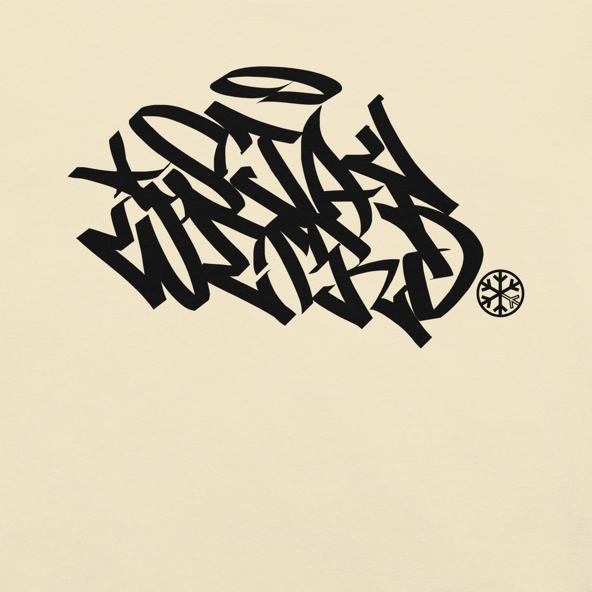 Beige-Stay Weird Graffiti Tag Tee from B.Different Clothing, graphic, graffiti-inspired streetwear t-shirt