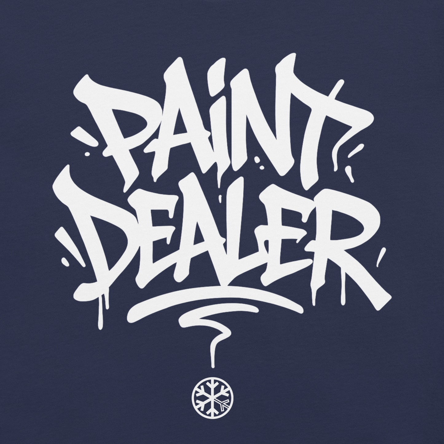 Navy-Paint Dealer Graffiti Tag Tee from B.Different Clothing, graphic, graffiti-inspired streetwear t-shirt