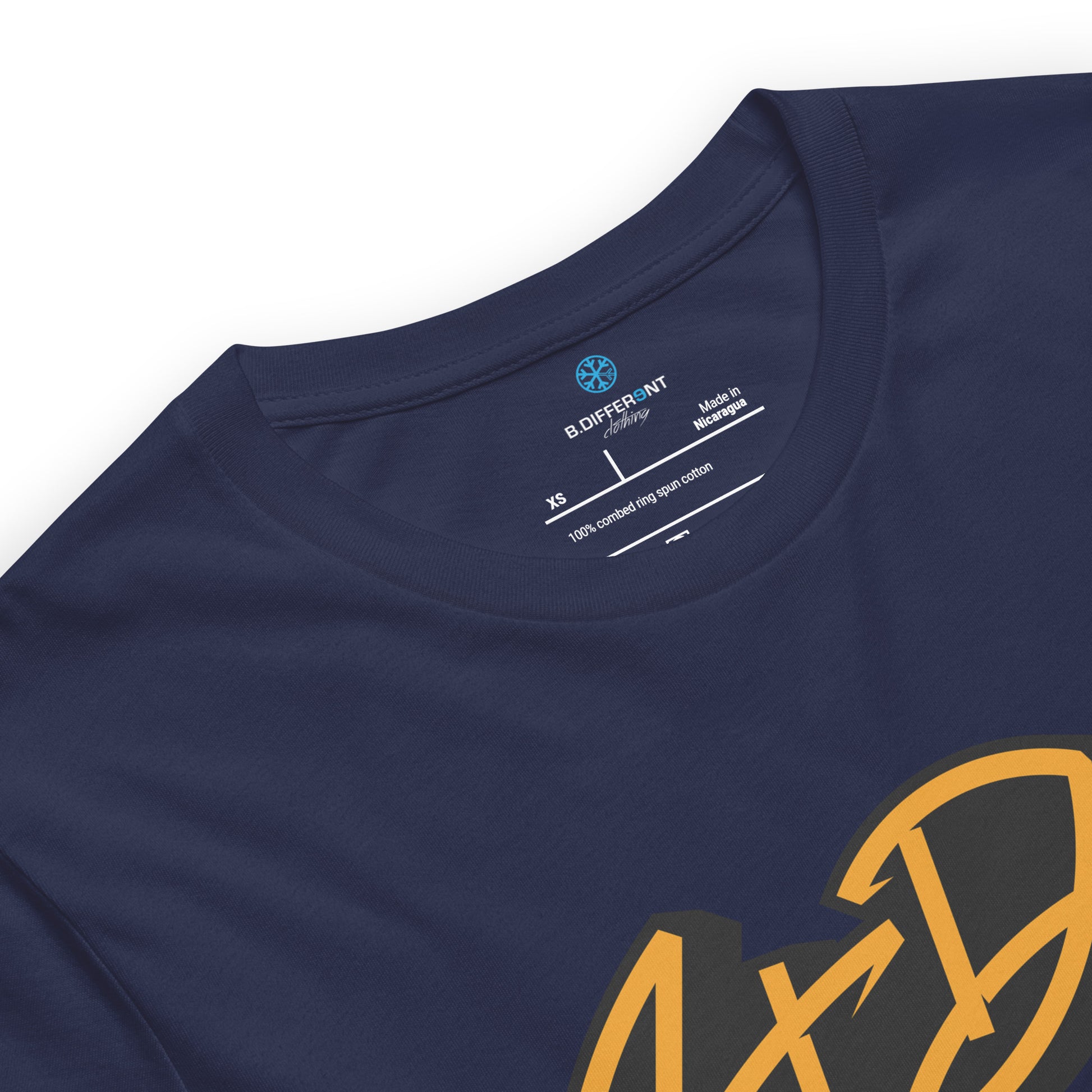 Navy-Get Down Graffiti Tag Tee from B.Different Clothing, collar, graffiti-inspired streetwear t-shirt