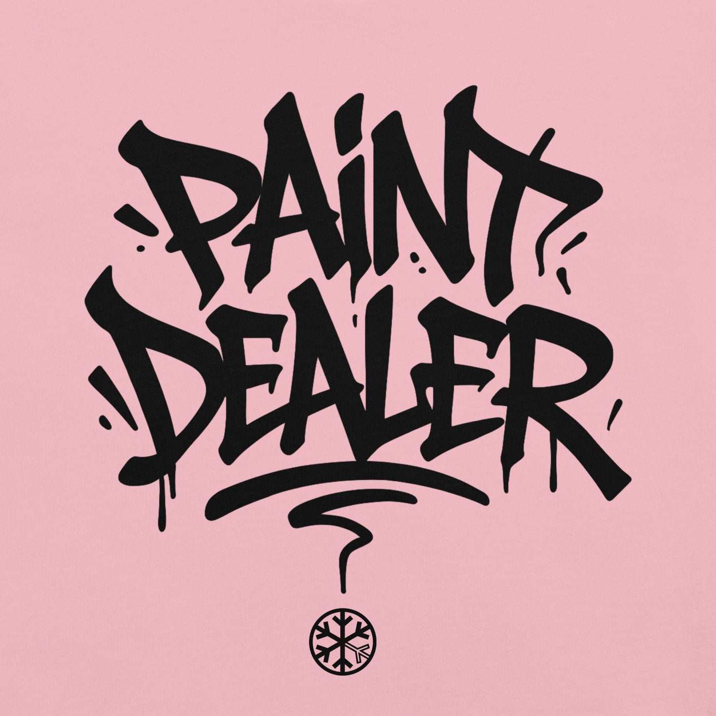 Pink-Paint Dealer Graffiti Tag Tee from B.Different Clothing, graphic, graffiti-inspired streetwear t-shirt