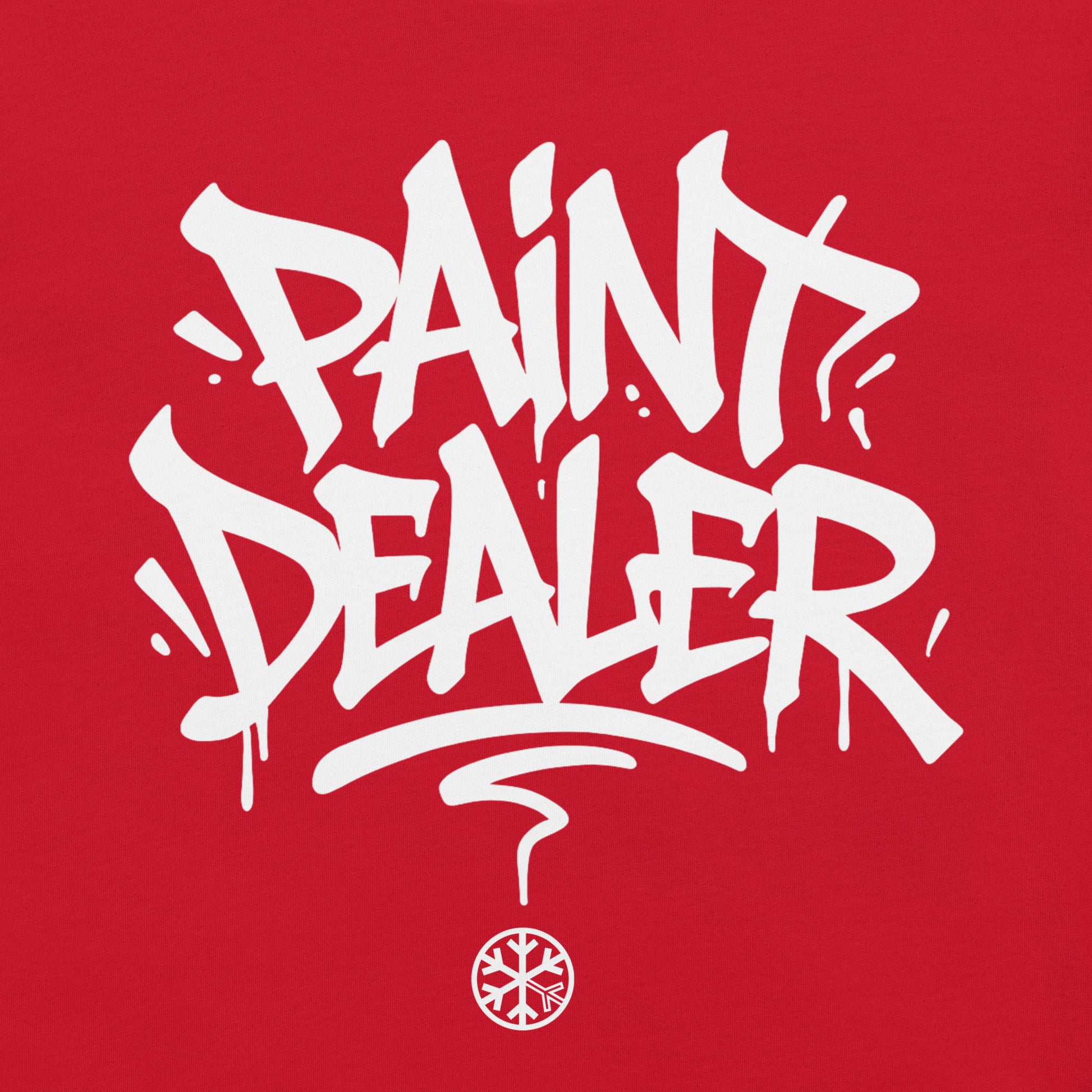 Red-Paint Dealer Graffiti Tag Tee from B.Different Clothing, graphic, graffiti-inspired streetwear t-shirt
