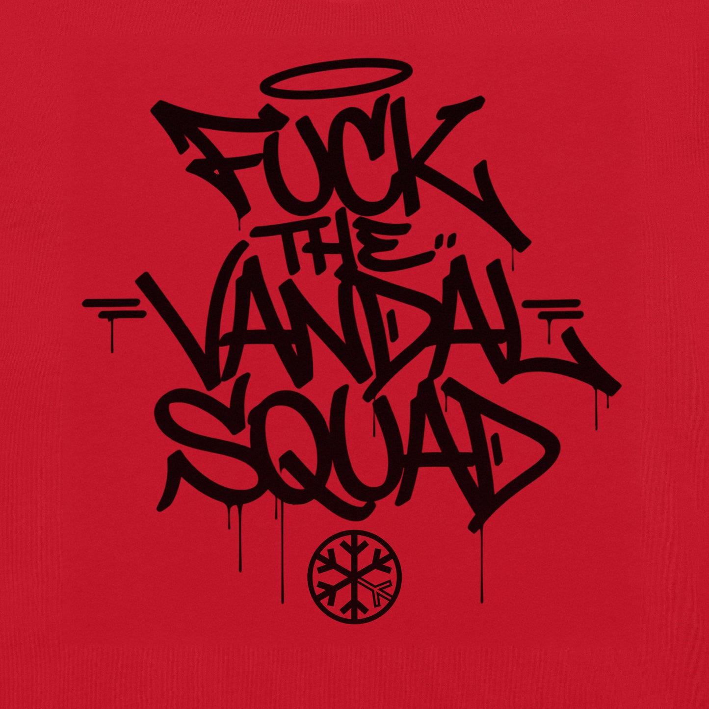 Red-Fuck The Vandal Squad Graffiti Tee from B.Different Clothing, graphic, graffiti-inspired streetwear t-shirt
