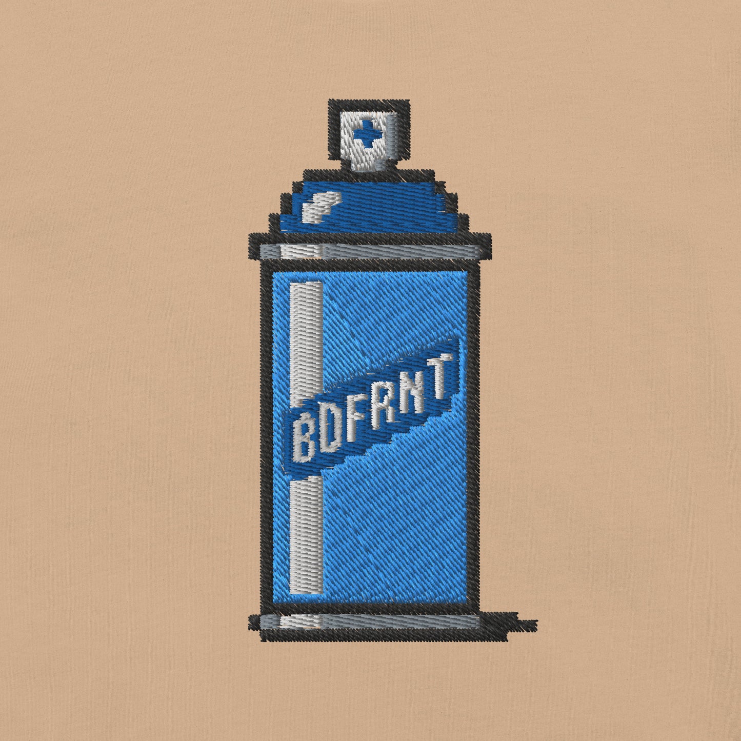 Beige-Pixel Spray Can Graffiti Tee from B.Different Clothing, graphic, graffiti-inspired streetwear oversized heavyweight t-shirt